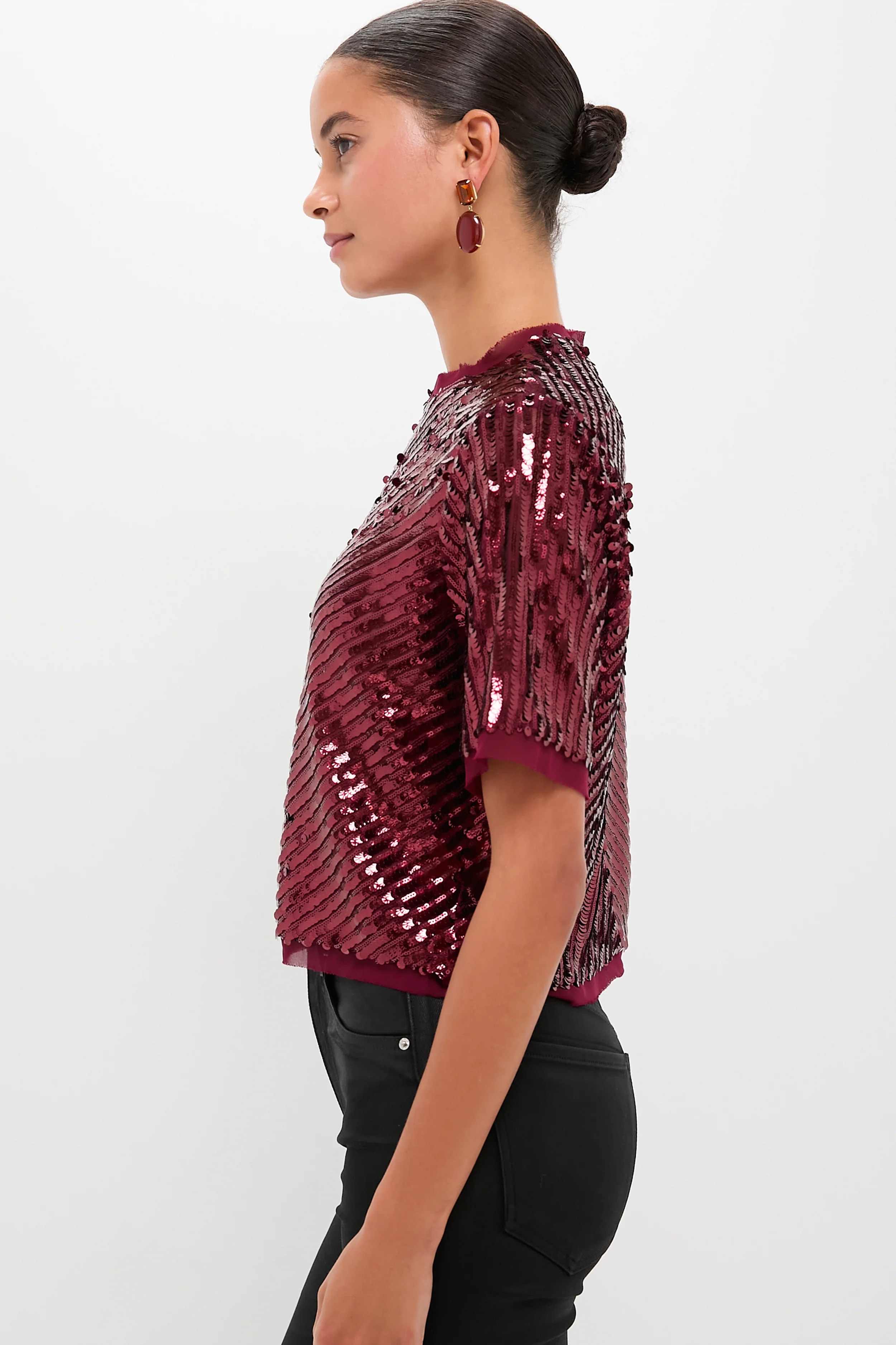 Mulberry Sequin Pixie Top - Image 3