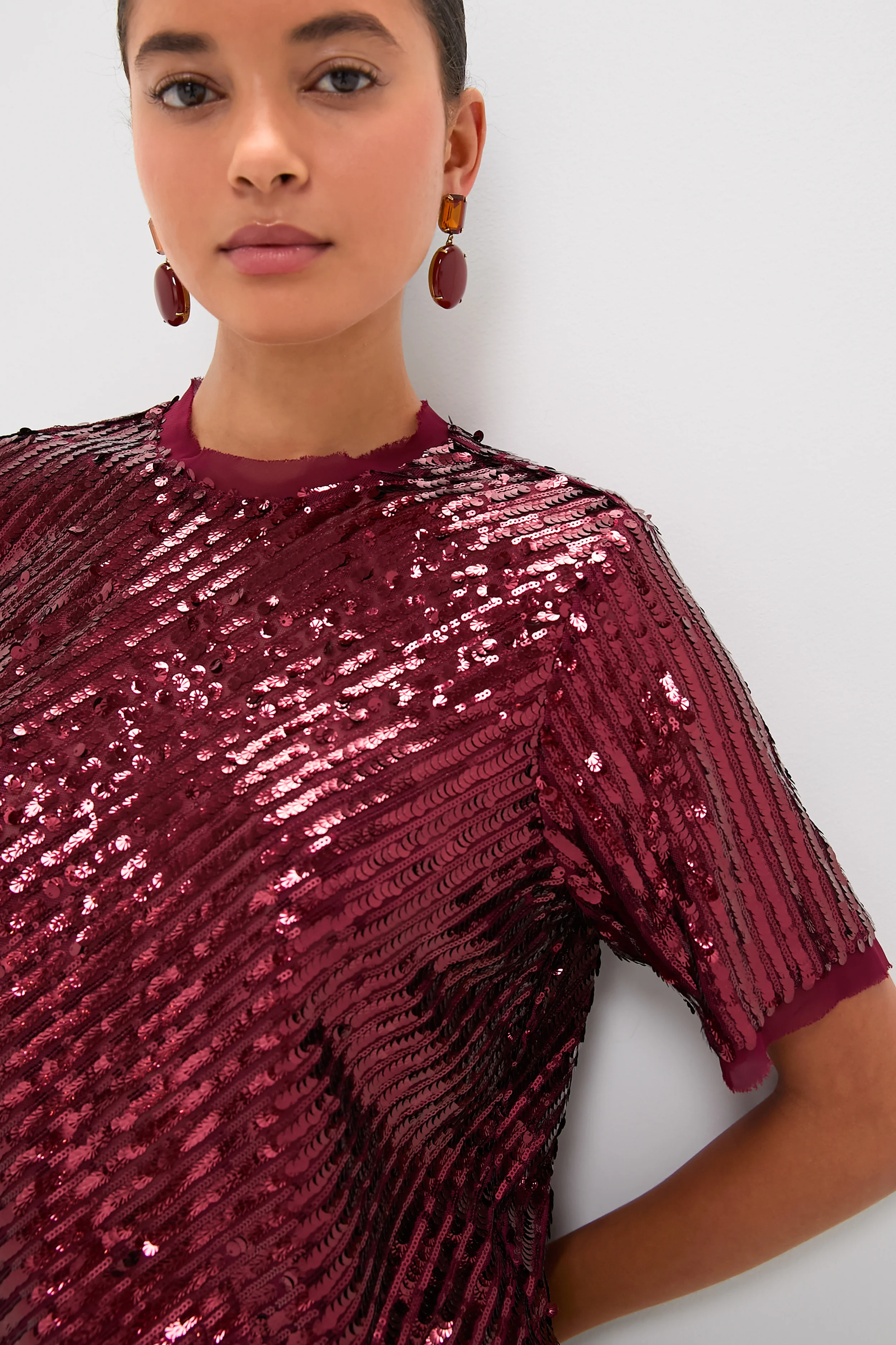 Mulberry Sequin Pixie Top - Image 5