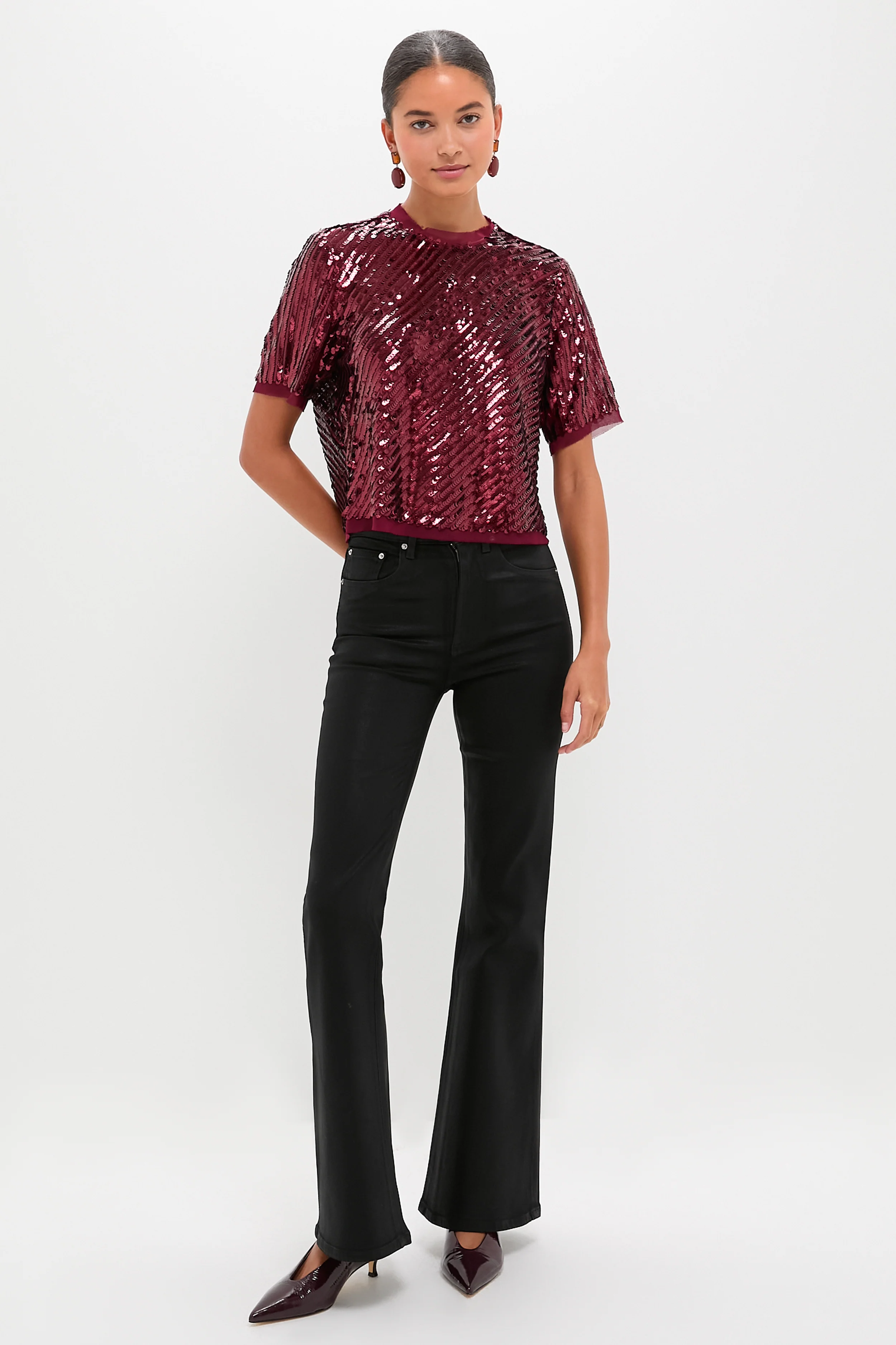 Mulberry Sequin Pixie Top - Image 6