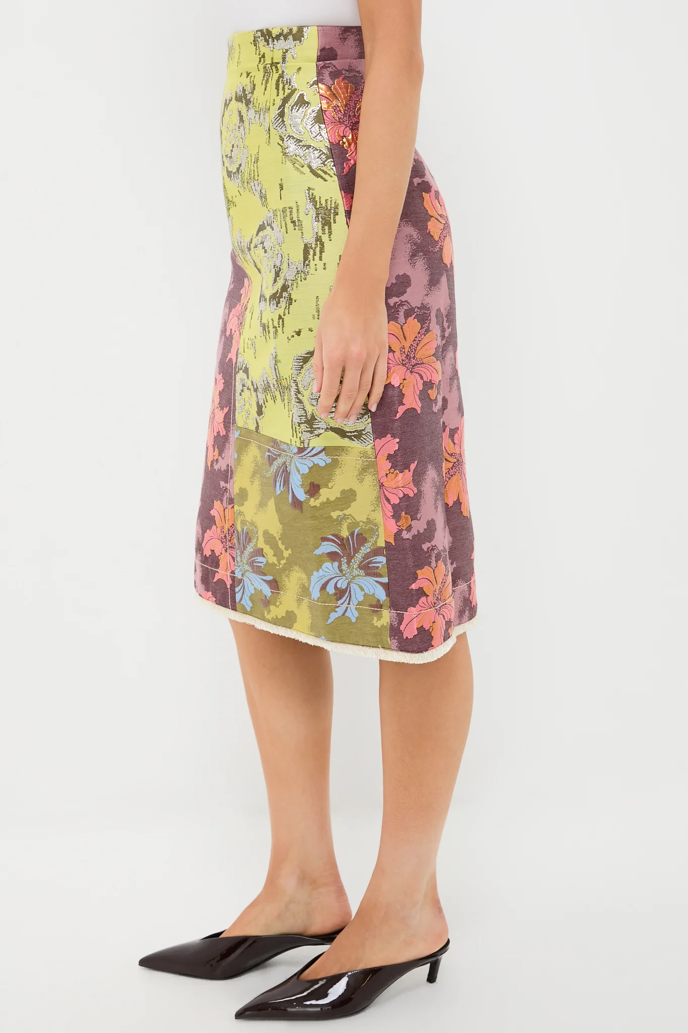 Multi Adriana Jacquard Midi Skirt - Image 3