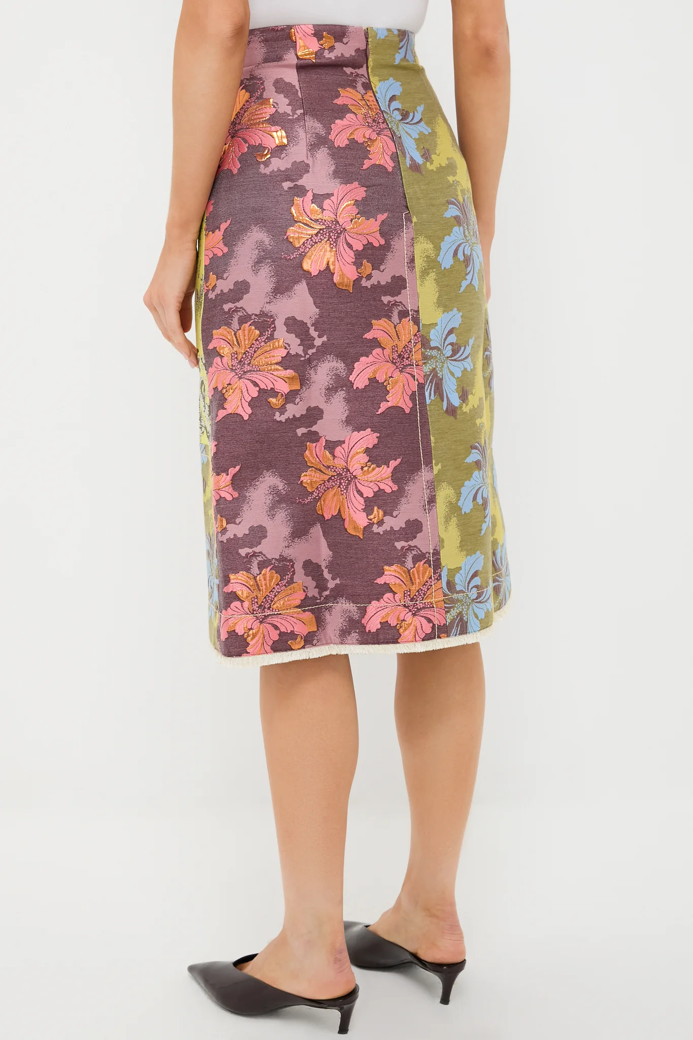 Multi Adriana Jacquard Midi Skirt - Image 4