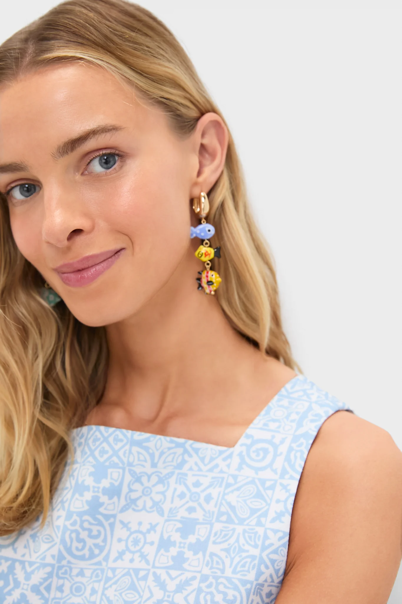 Multi Calista Drop Earrings - Image 2