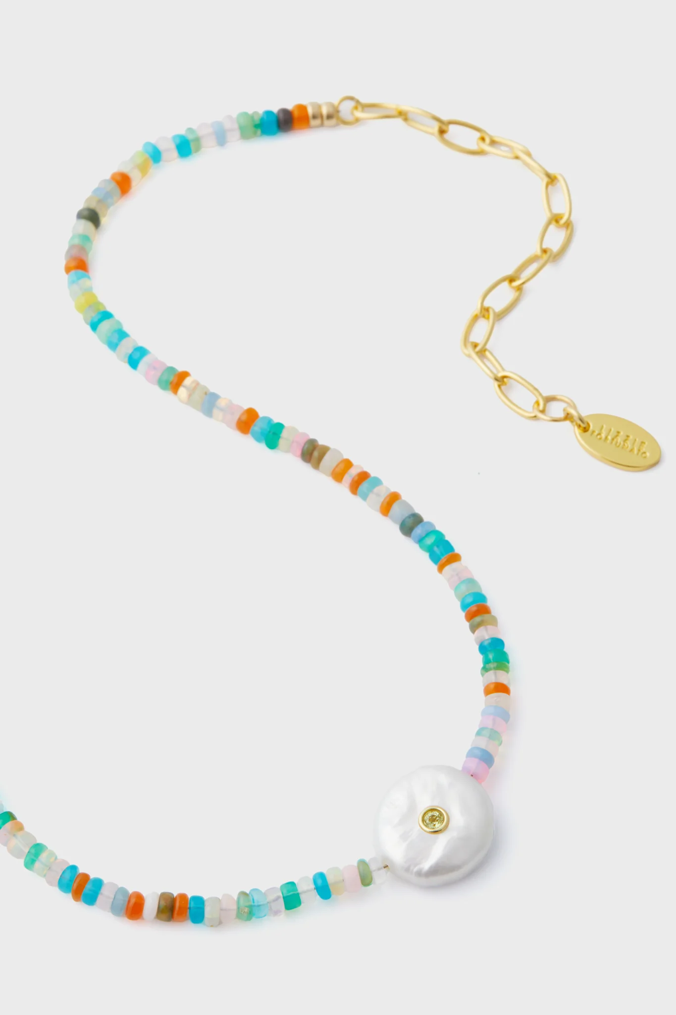 Multi Destination Necklace in Rainbow Opal - Image 3