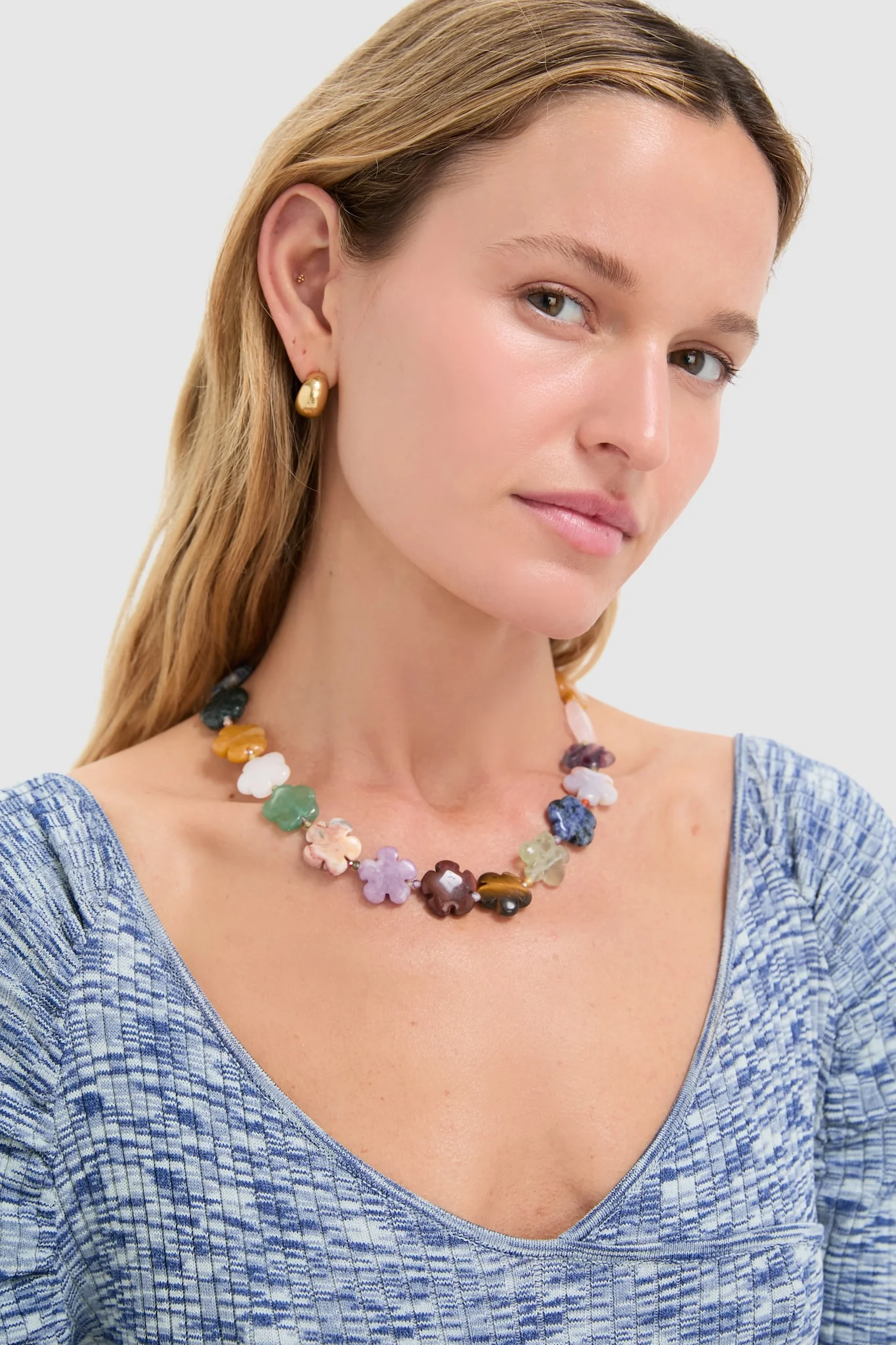 Multi Gemstone Bloom Necklace - Image 2