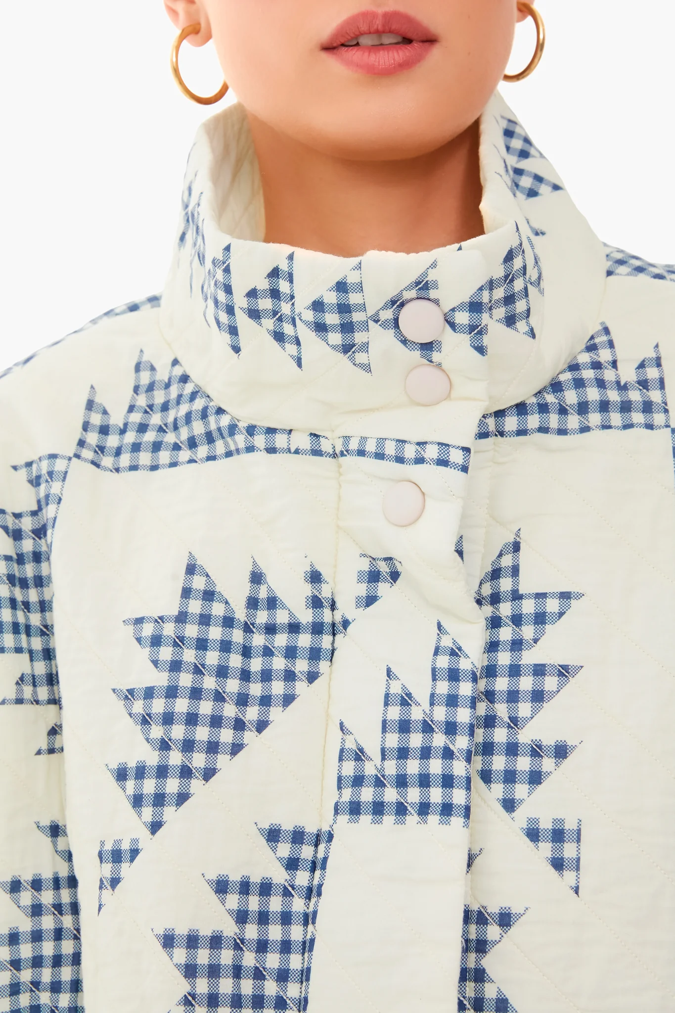 Multi Gloucester Gingham Puffer Jacket - Image 5