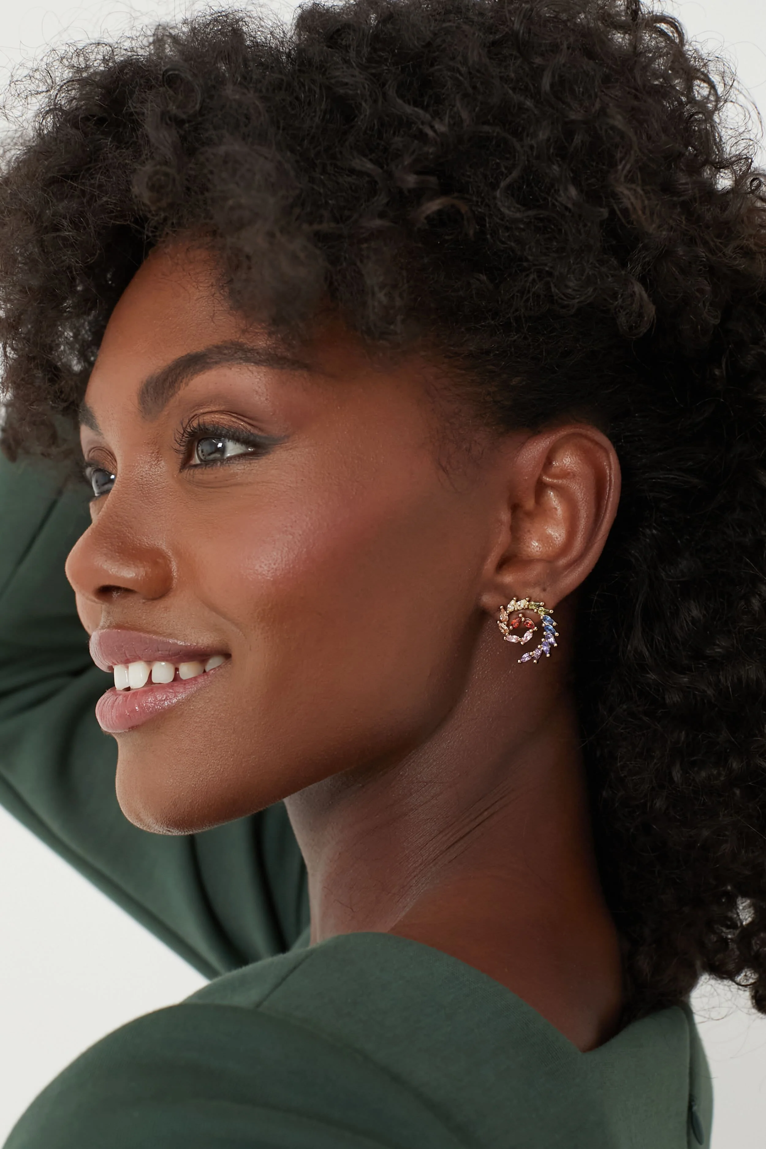 Multi Pascal Crystal Earrings - Image 2
