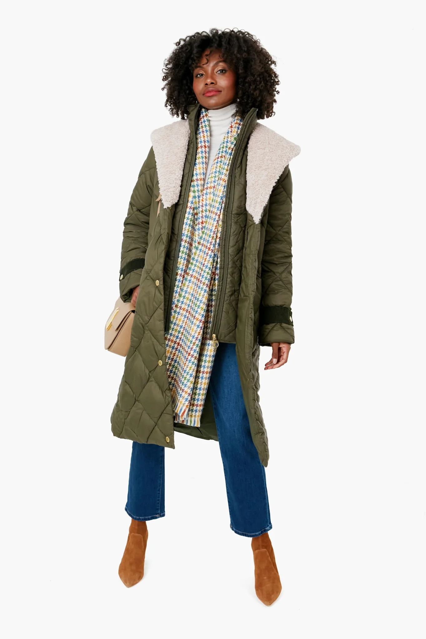 Multi-Plaid Houndstooth Scarf - Image 4