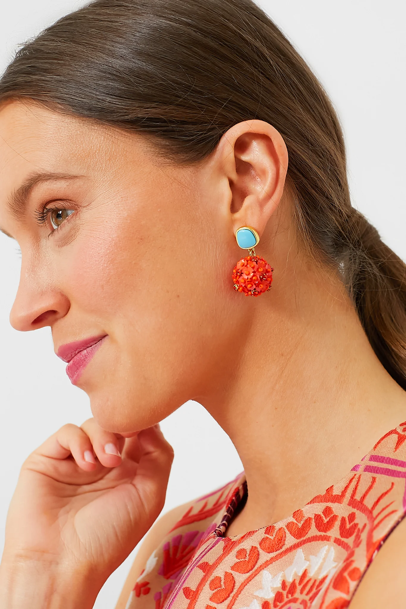 Multi Plumeria Earrings - Image 2
