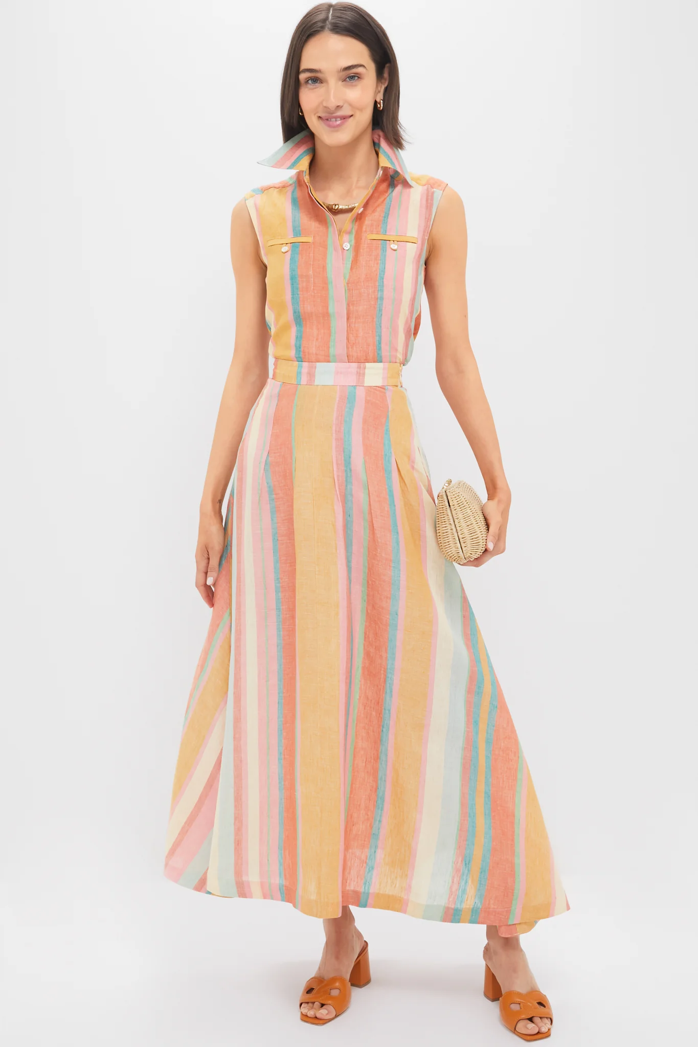 Multi Rainbow Stripes Amelianna Skirt - Image 2
