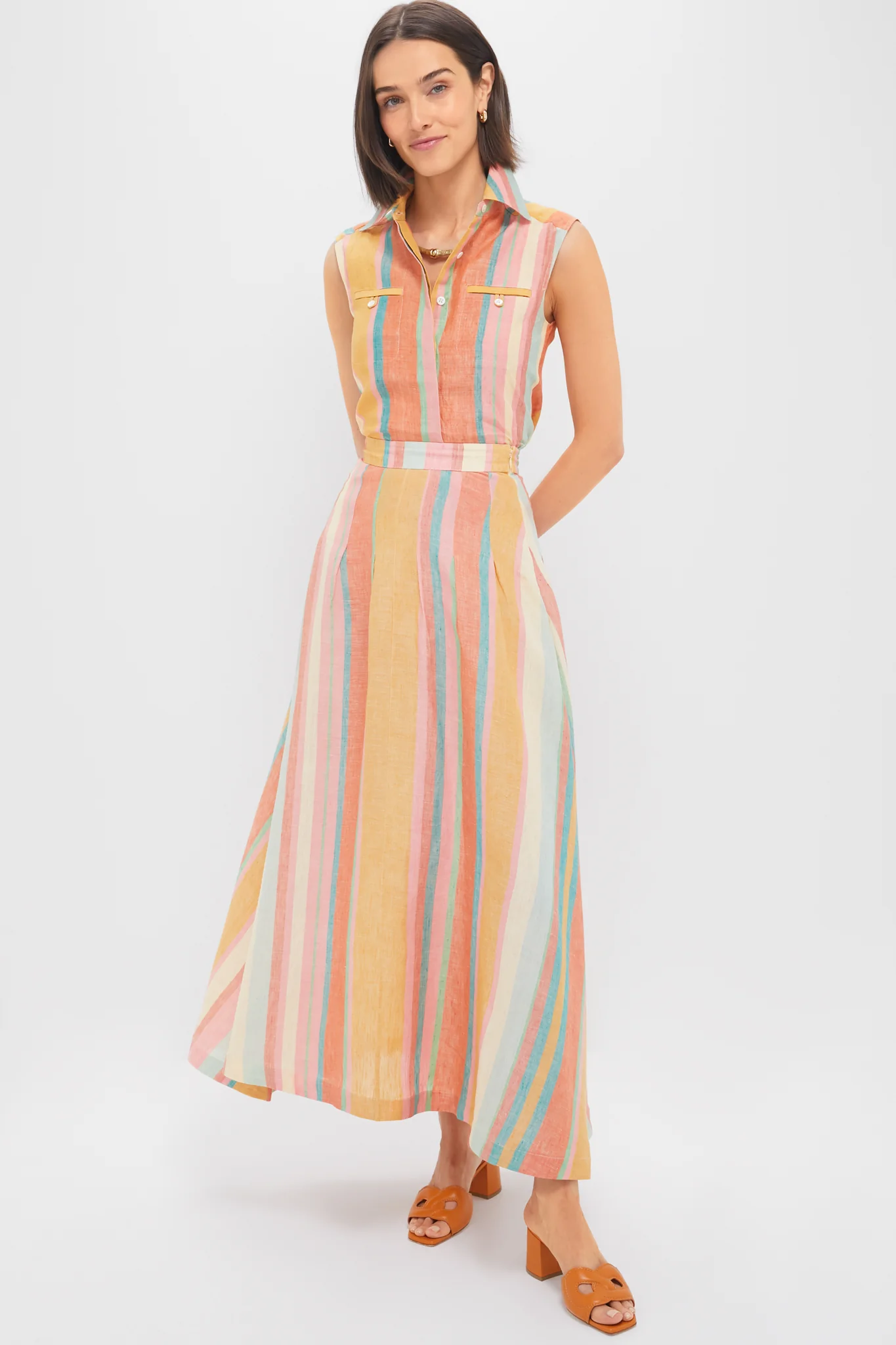 Multi Rainbow Stripes Amelianna Skirt - Image 6