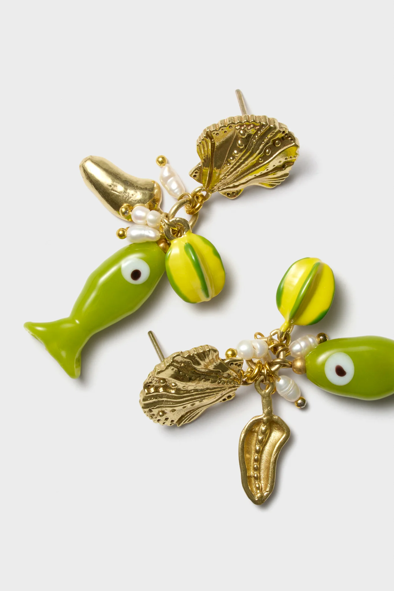 Multi Tesori Fish Charm Drop Earrings - Image 4