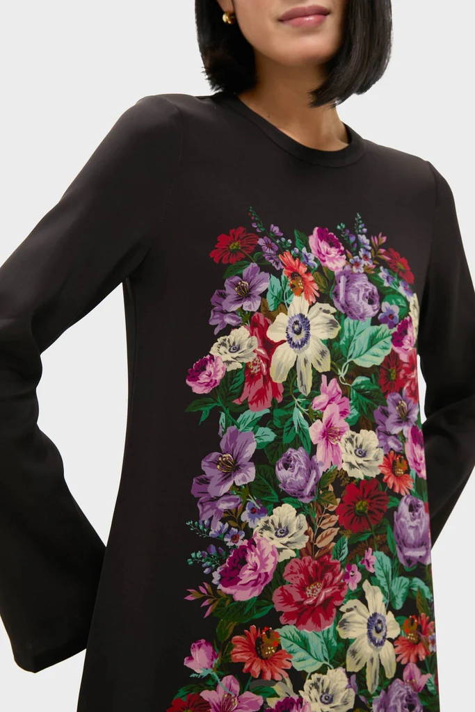 Multi Viktoria Print Long Sleeve Mini Dress - Image 5