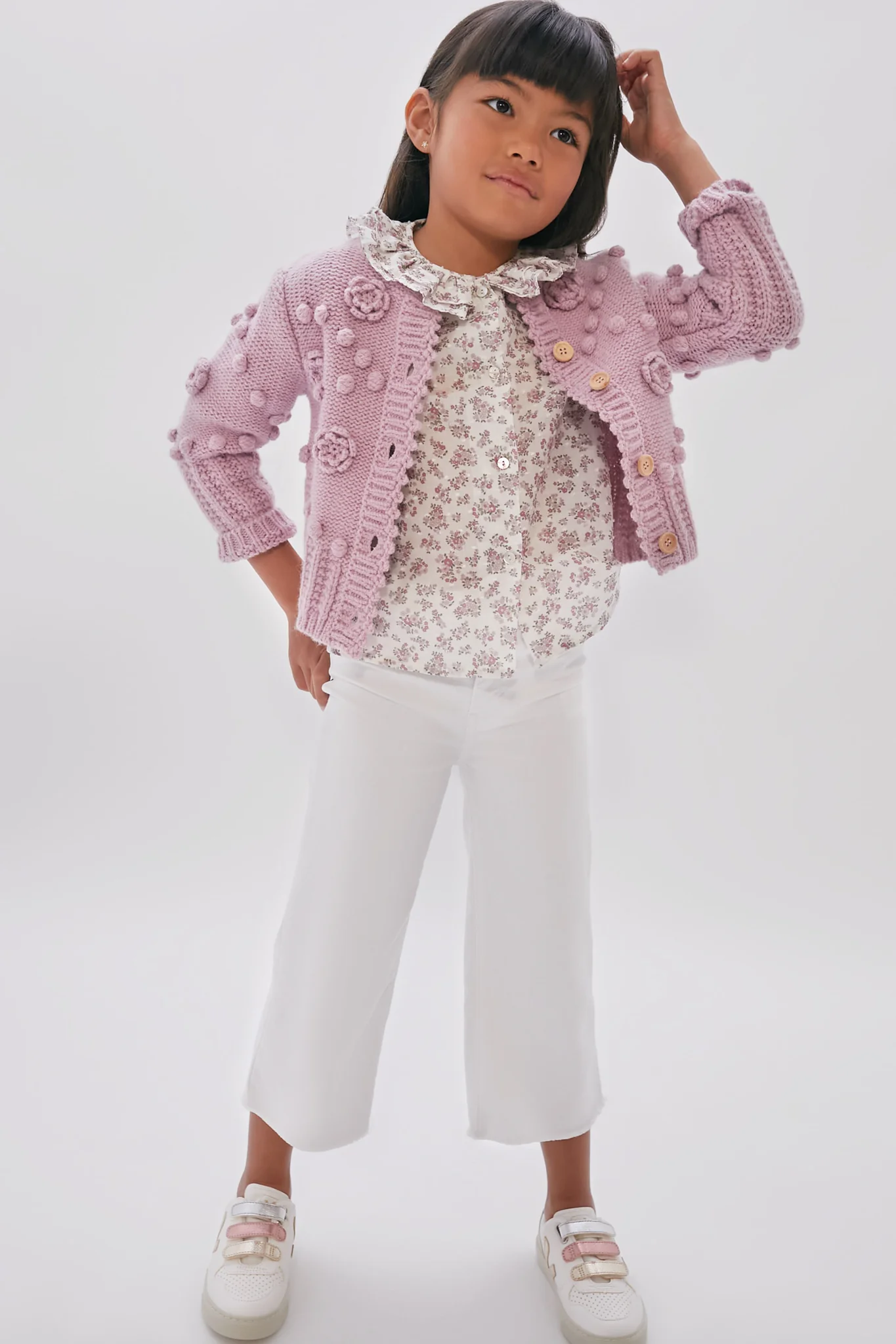 Kids Multicolor Extra White Shiny Small V-10 Sneakers - Image 3