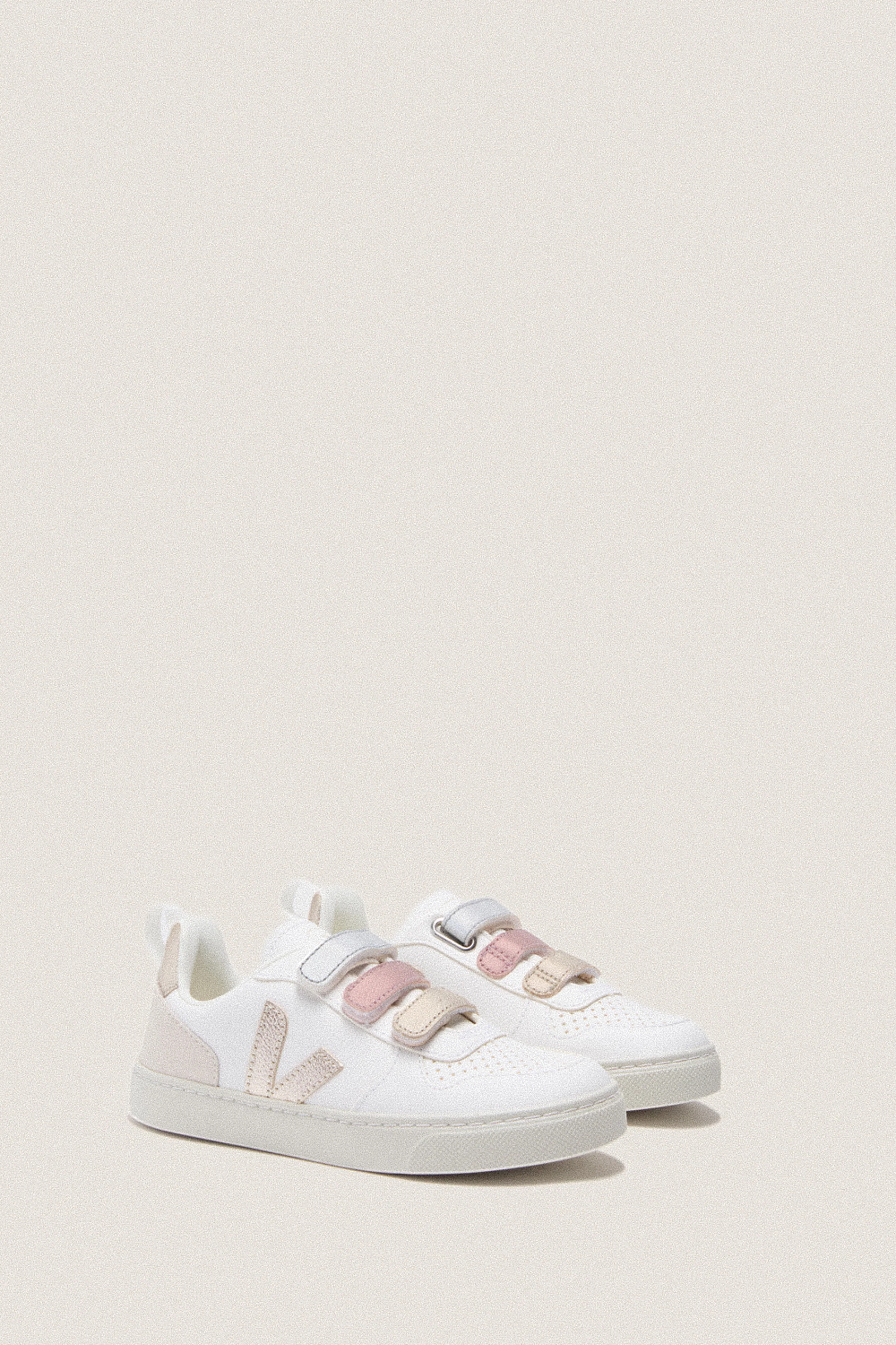 Kids Multicolor Extra White Shiny Small V-10 Sneakers - Image 5