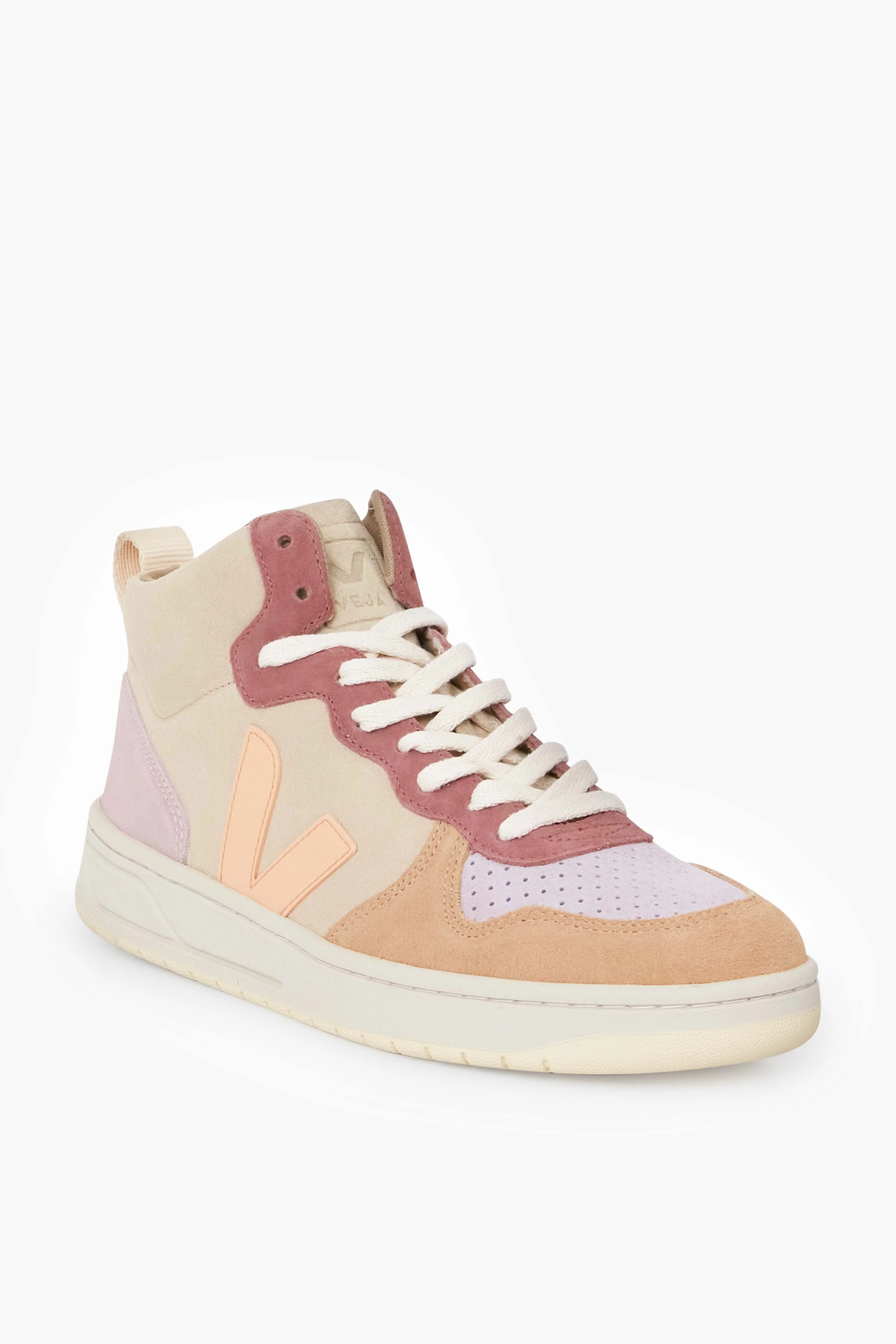 Multicolor Peach V-15 High Top Sneakers