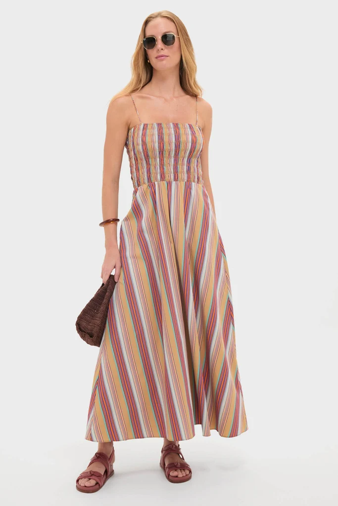 Mustard Agua Stripe Annikekn Maxi Dress - Image 2
