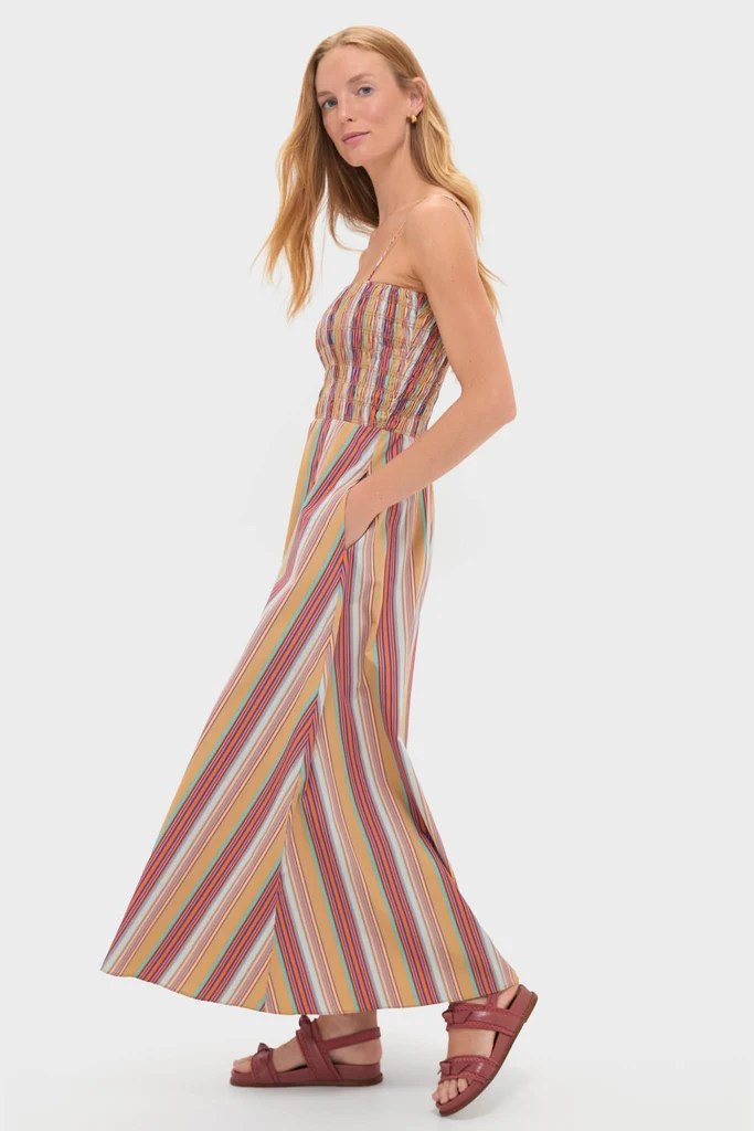 Mustard Agua Stripe Annikekn Maxi Dress - Image 3