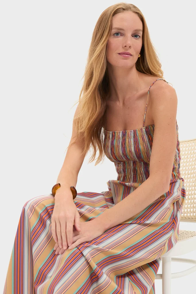 Mustard Agua Stripe Annikekn Maxi Dress - Image 6