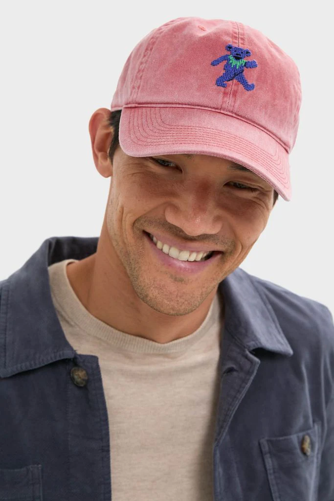 Nantucket Red Dancing Bear Needlepoint Hat - Image 2