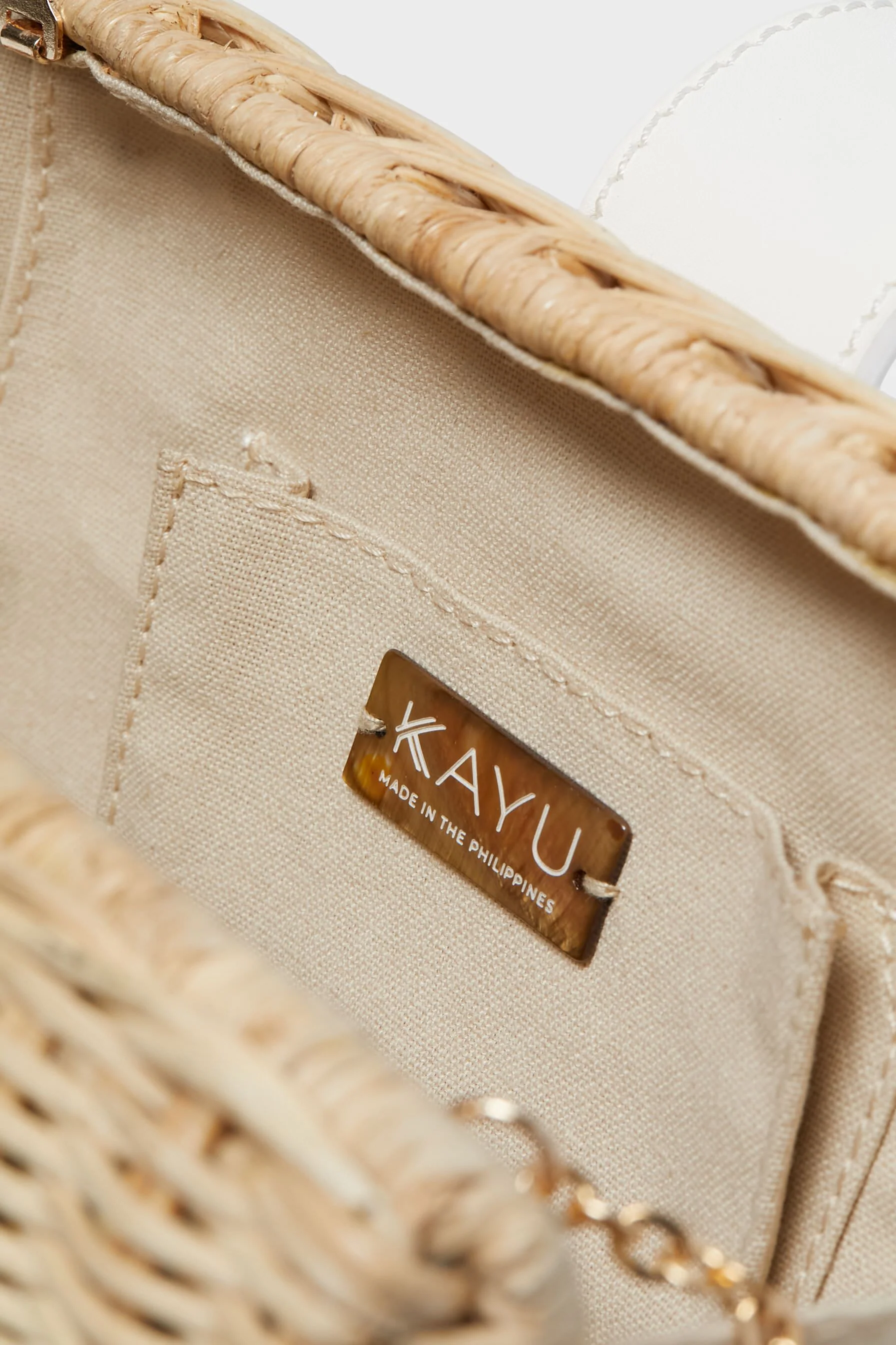 Natural and White Lou Clutch - Image 4