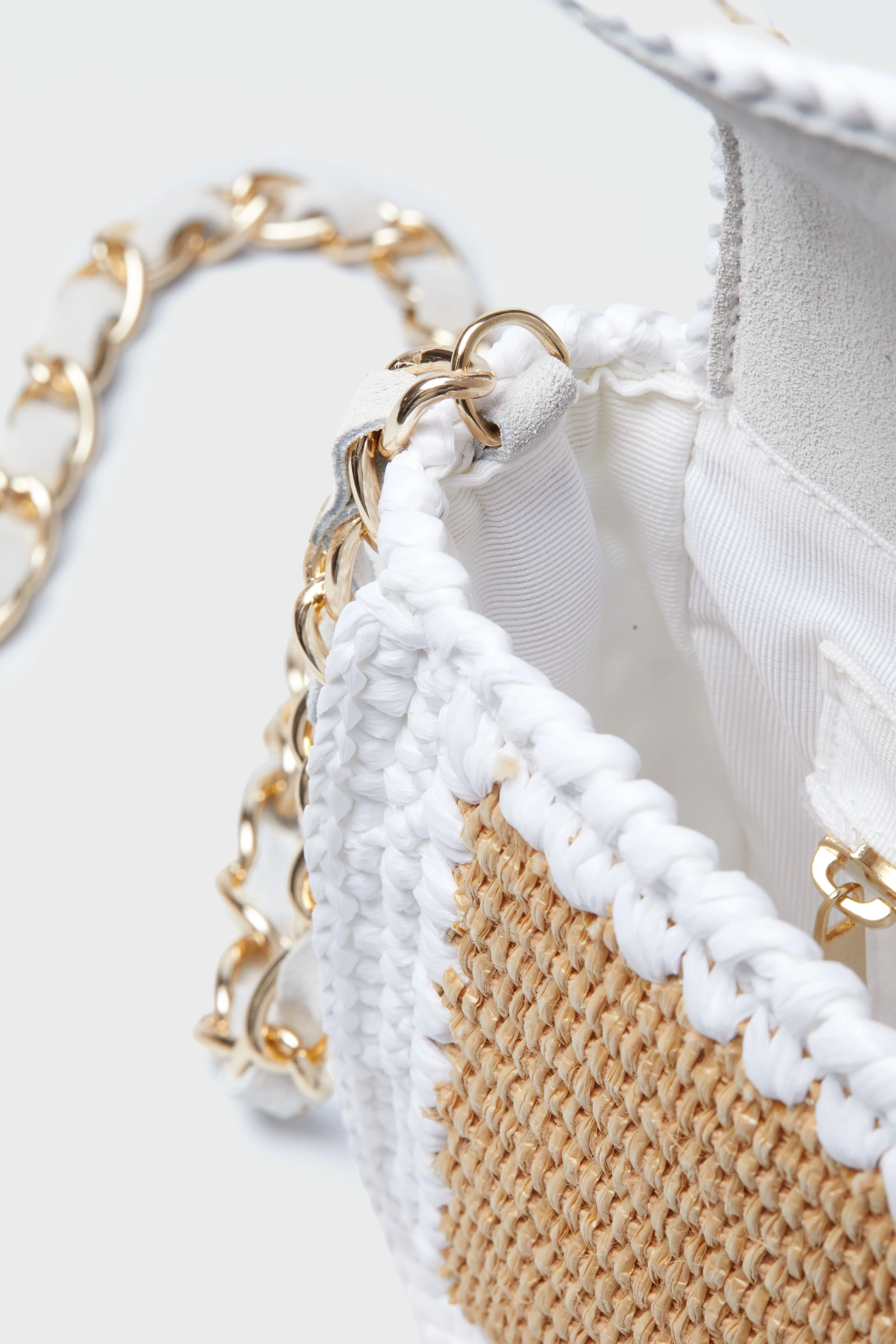 Natural and White Woven Crossbody - Image 4