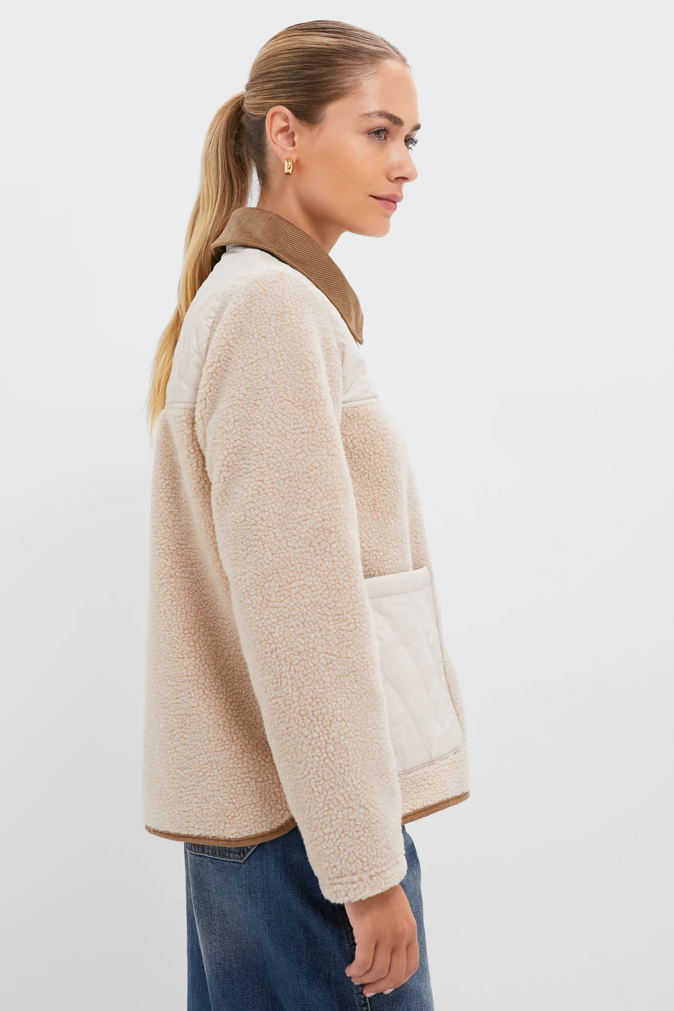 Natural Blanc Laurel Fleece Jacket - Image 3