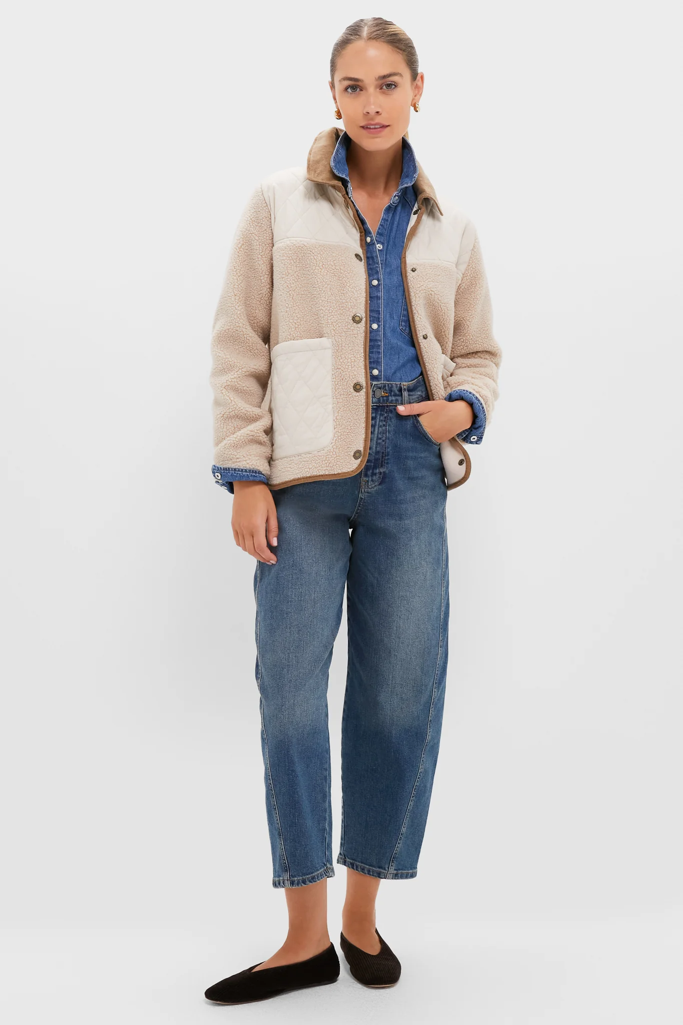 Natural Blanc Laurel Fleece Jacket - Image 6
