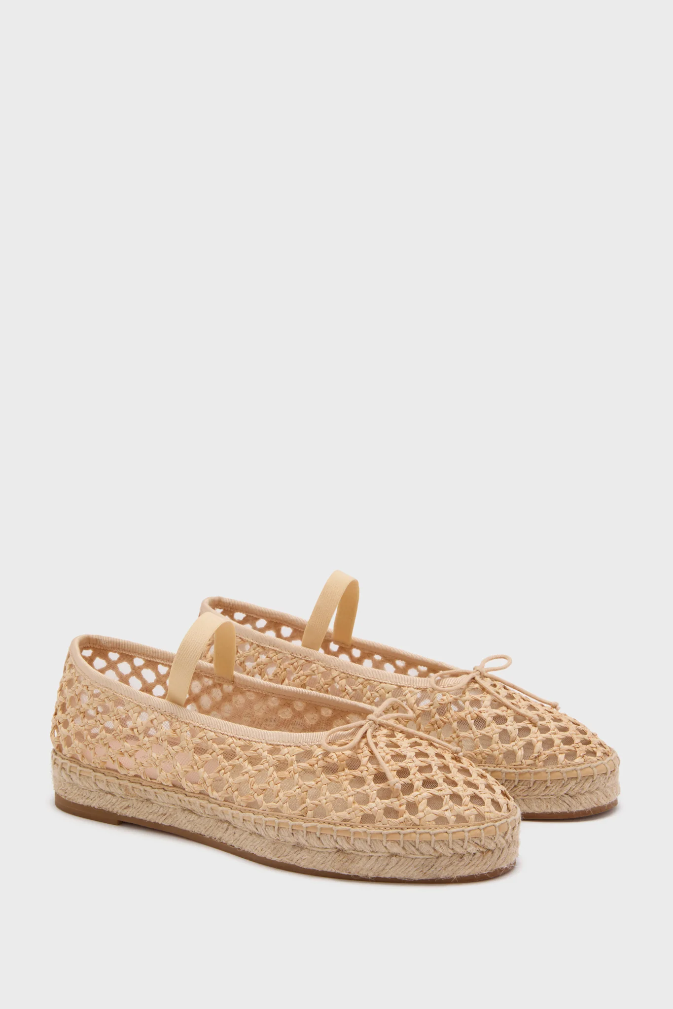 Natural Crochet Raffia Kayla Ballet Espadrilles - Image 5