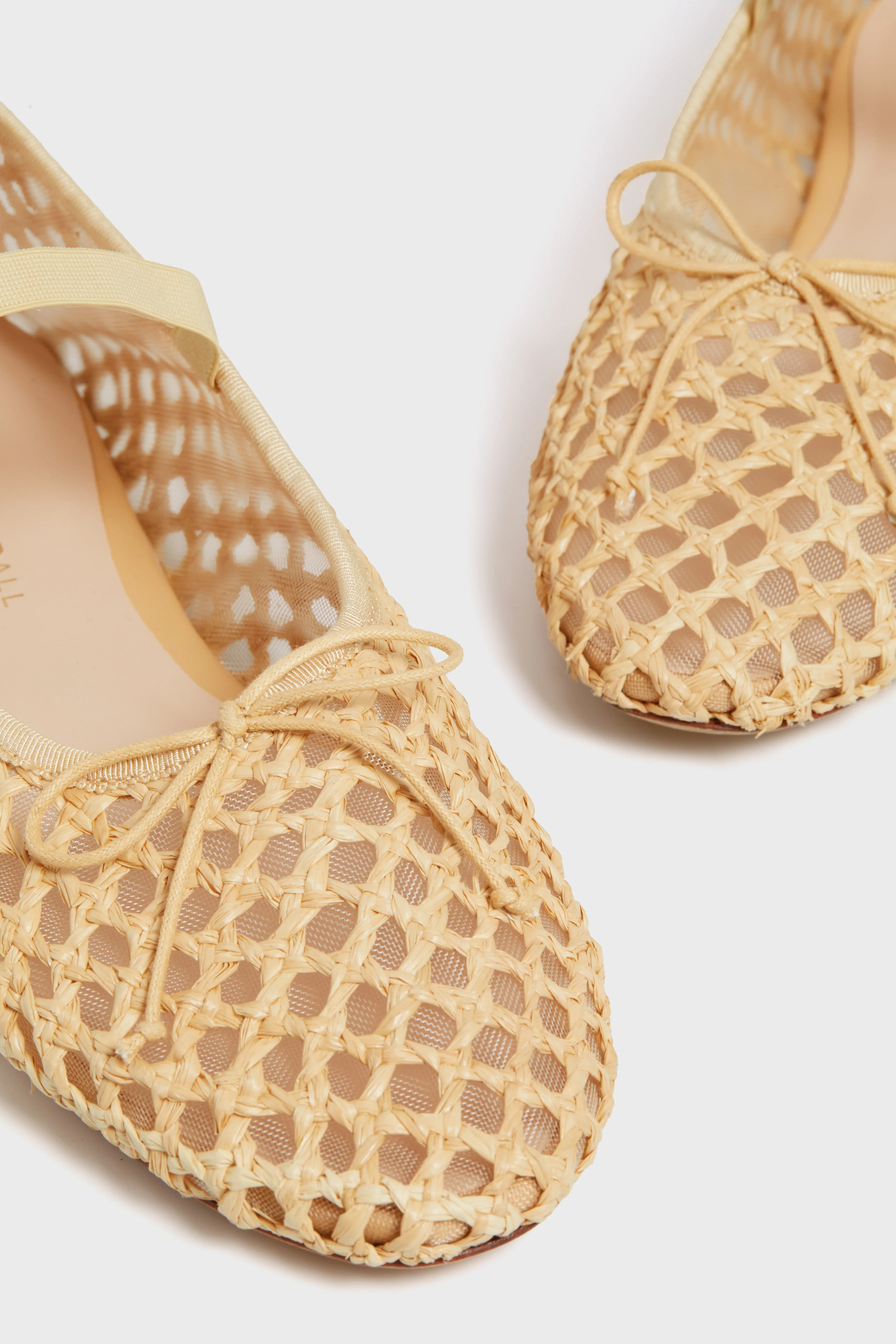 Natural Crochet Raffia Leonie Flats - Image 5