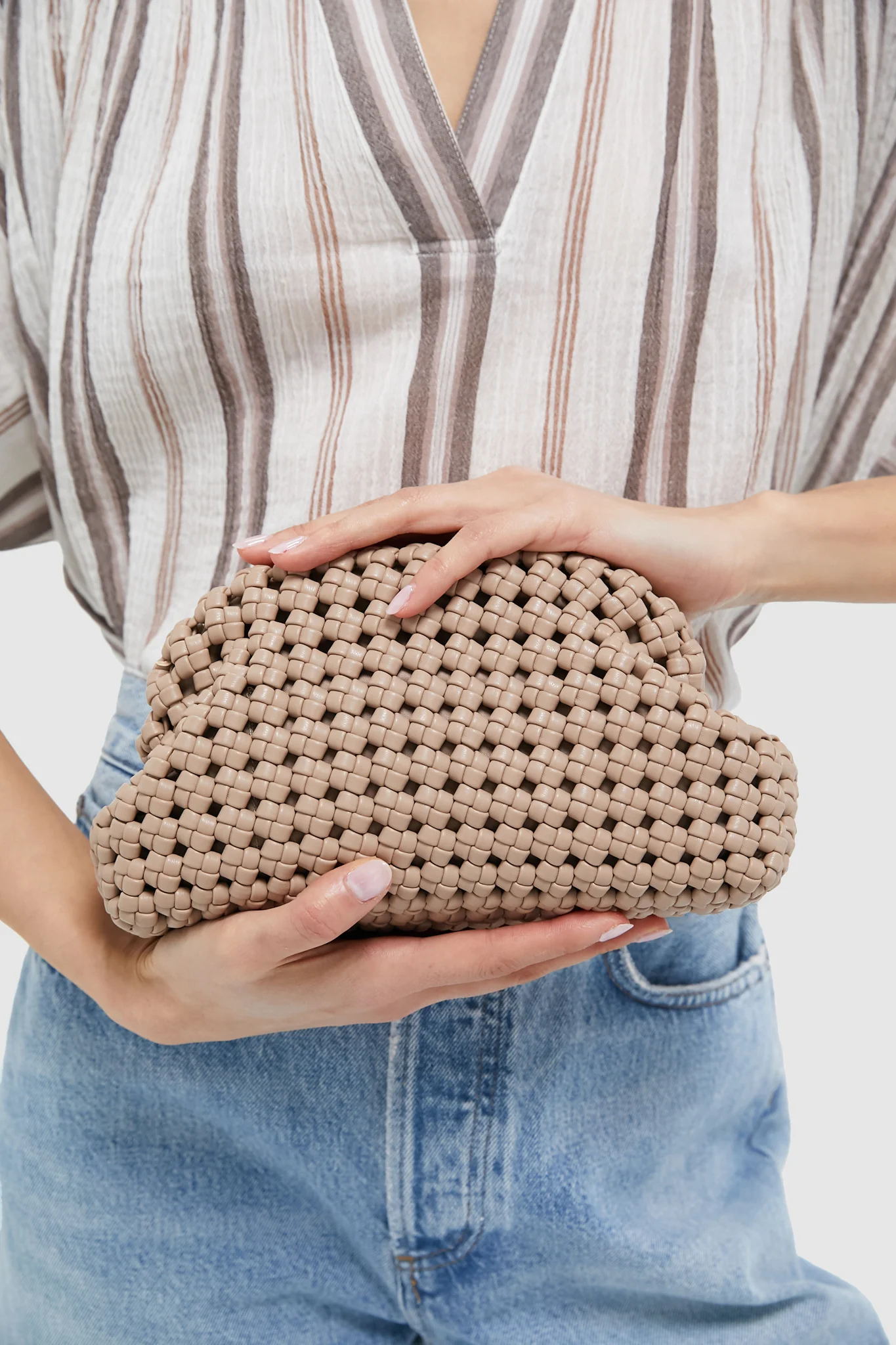 Natural Everly Handwoven Clutch - Image 2