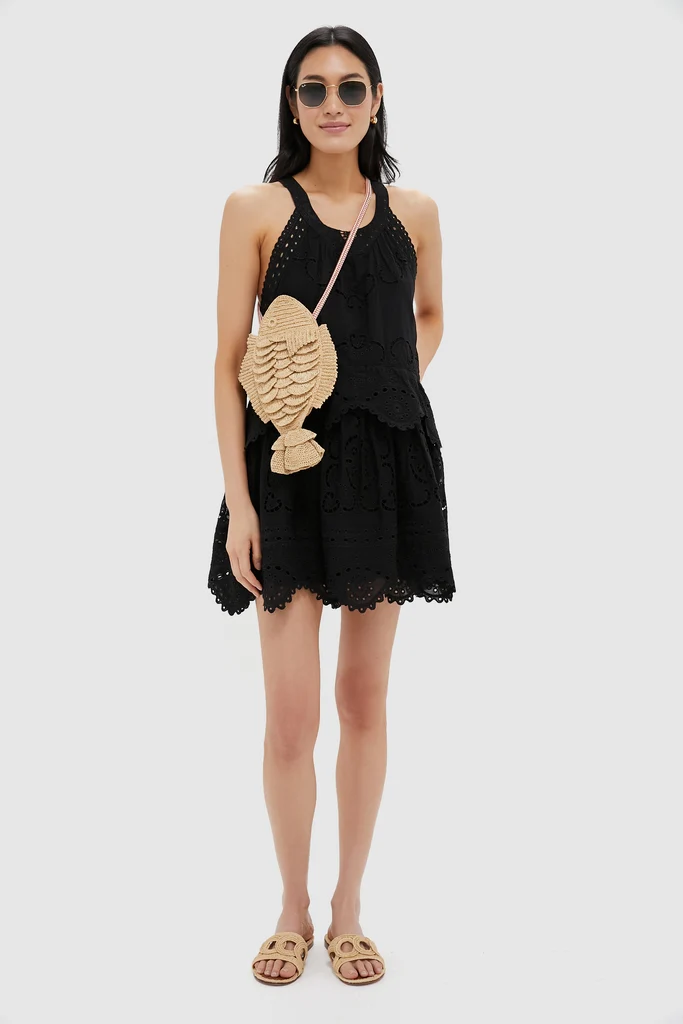Natural Horizon Raffia Fish Crossbody - Image 3