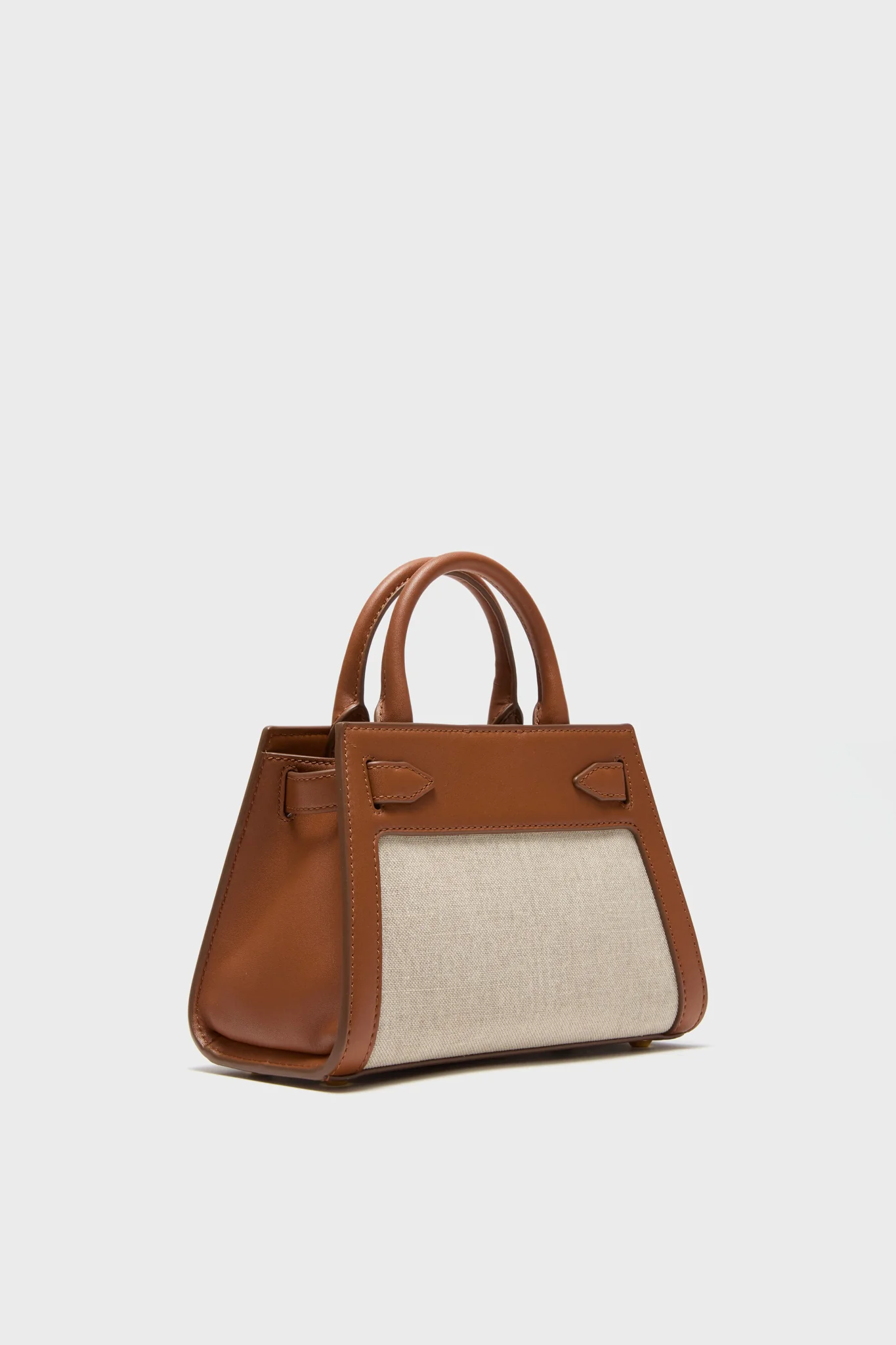 Natural Linen and Hazelwood Mini Veronica Beard Dash Bag - Image 5