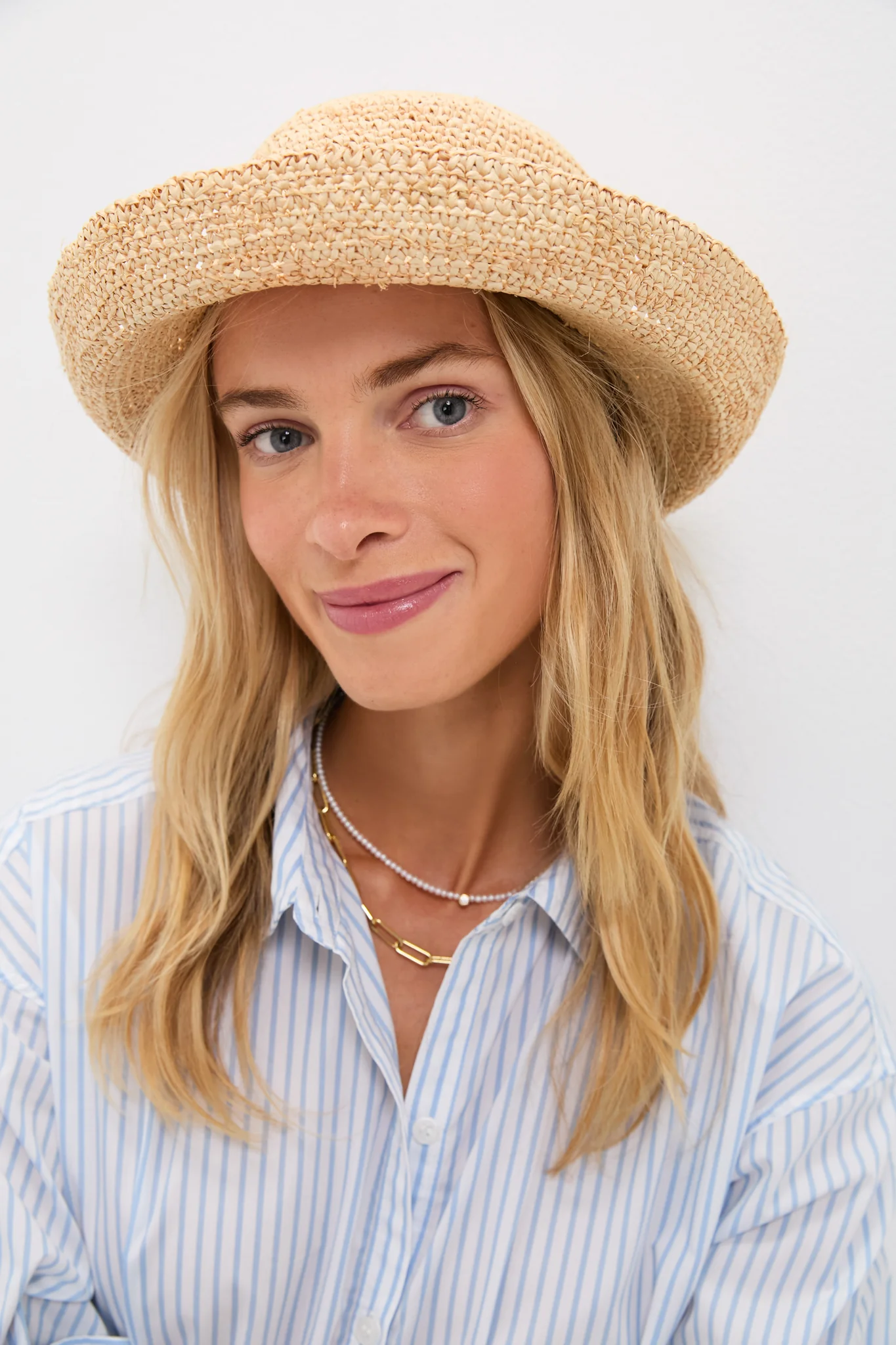 Natural Raffia Cruiser Hat - Image 2