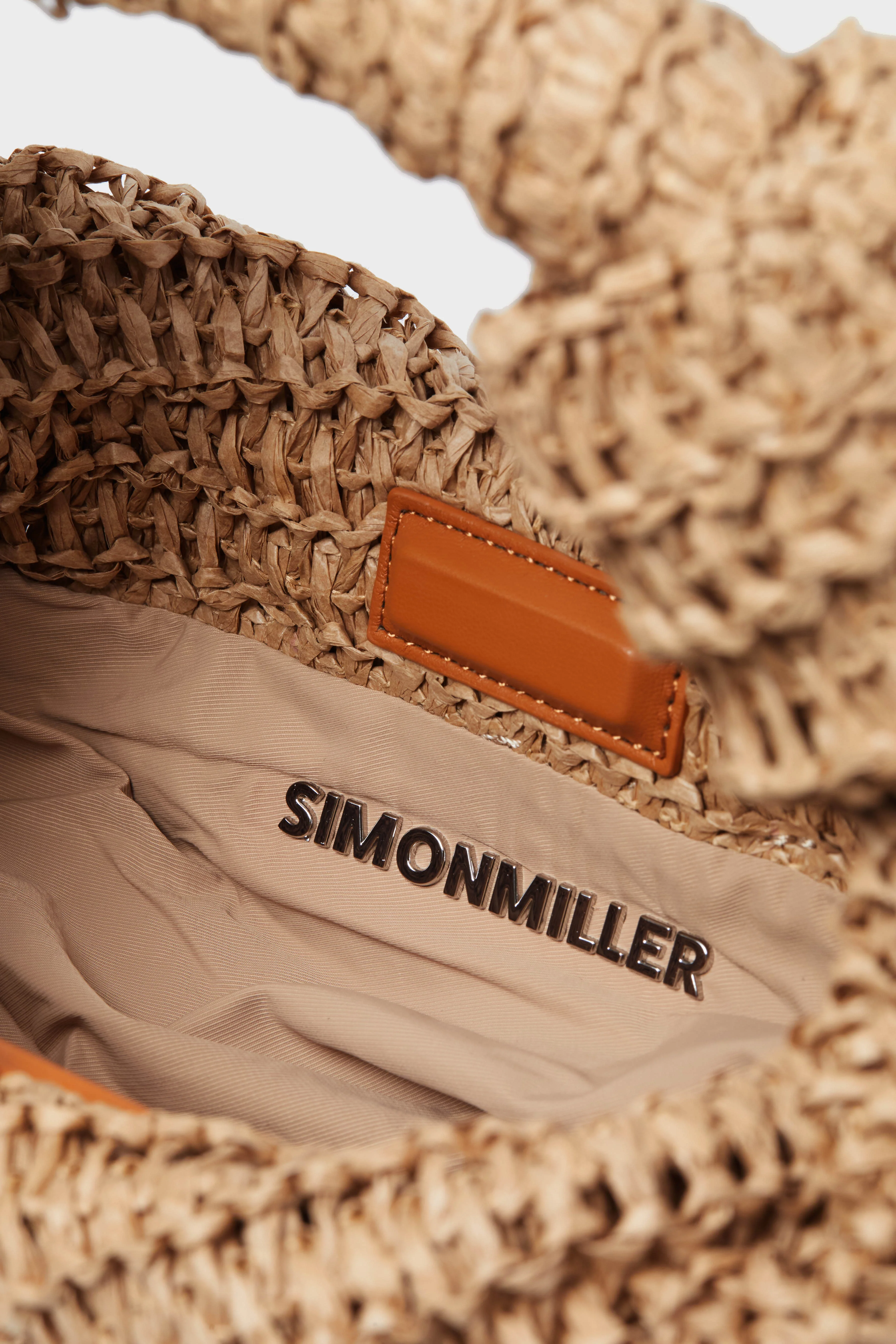 Natural Raffia Lopsy Bag - Image 6