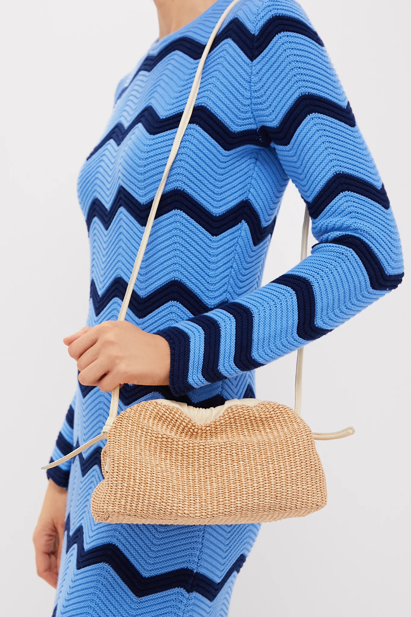 Natural and Jasmine Mini Cloud Clutch - Image 3
