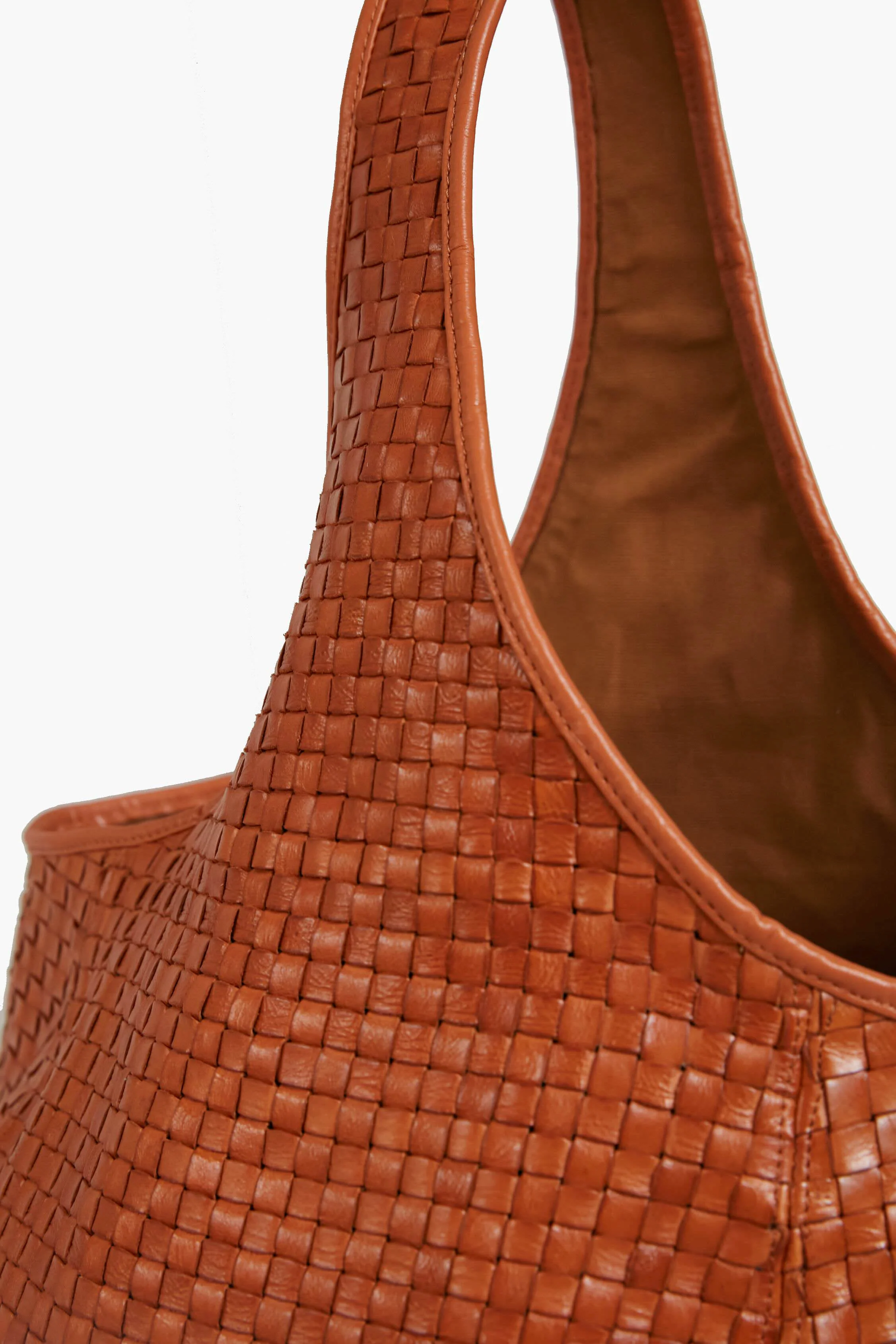 Natural Woven Checker Bando Bag - Image 6