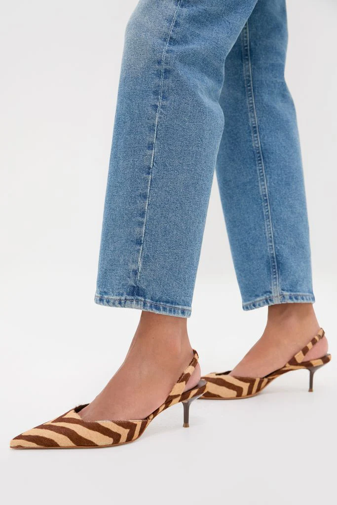 Natural Zebra Paola Mid Heels - Image 2