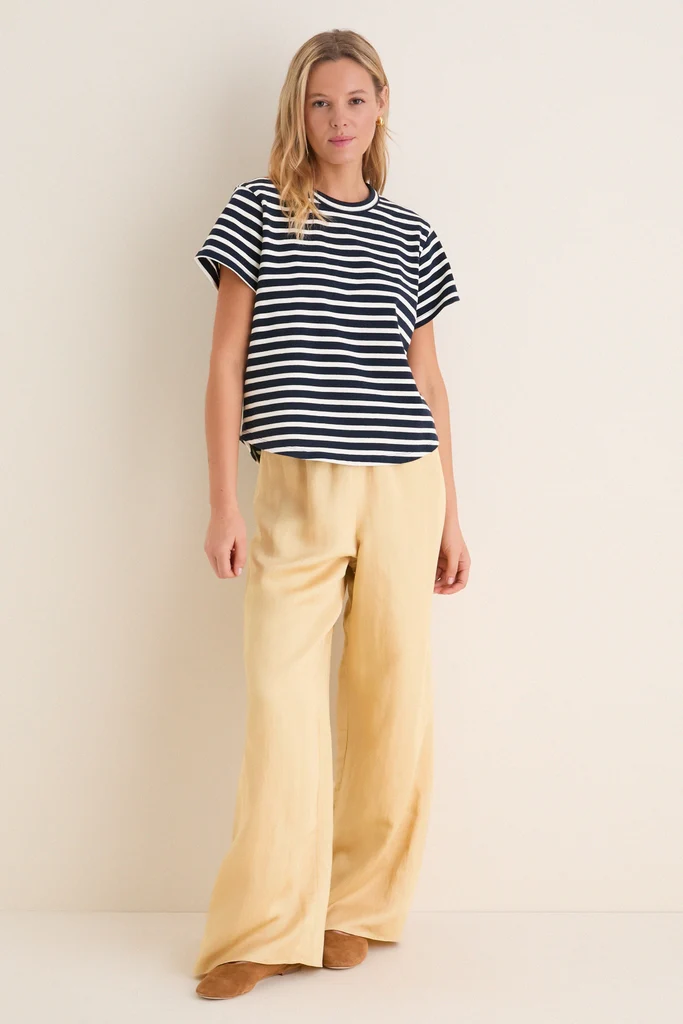 Navy and Ivory Stripe Parker Classic Tee - Image 6