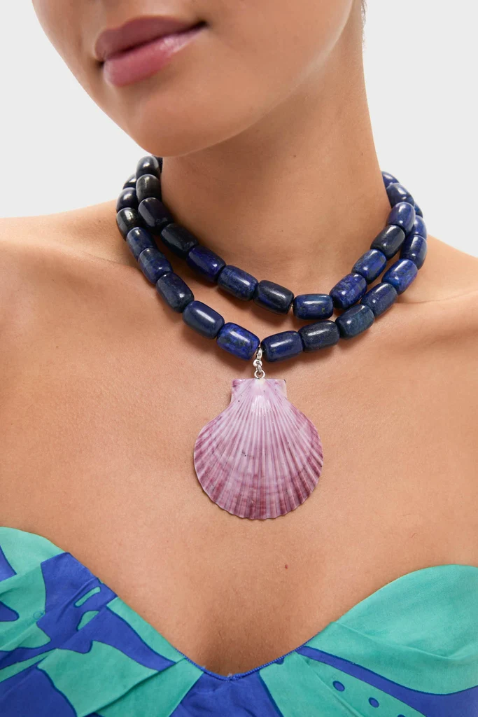 Navy and Lilac Luma Necklace - Image 3