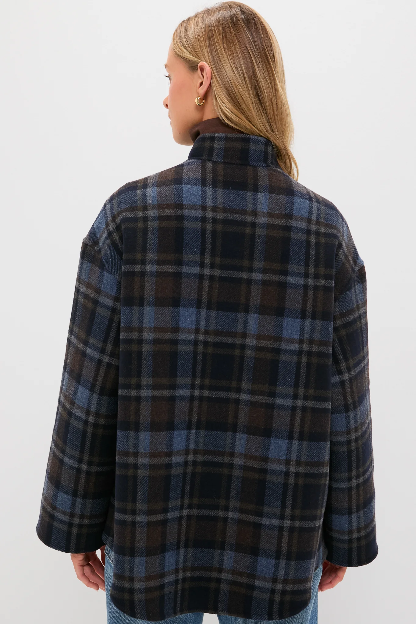 Navy and Plaid Reversible Bonnie Jacket - Image 7