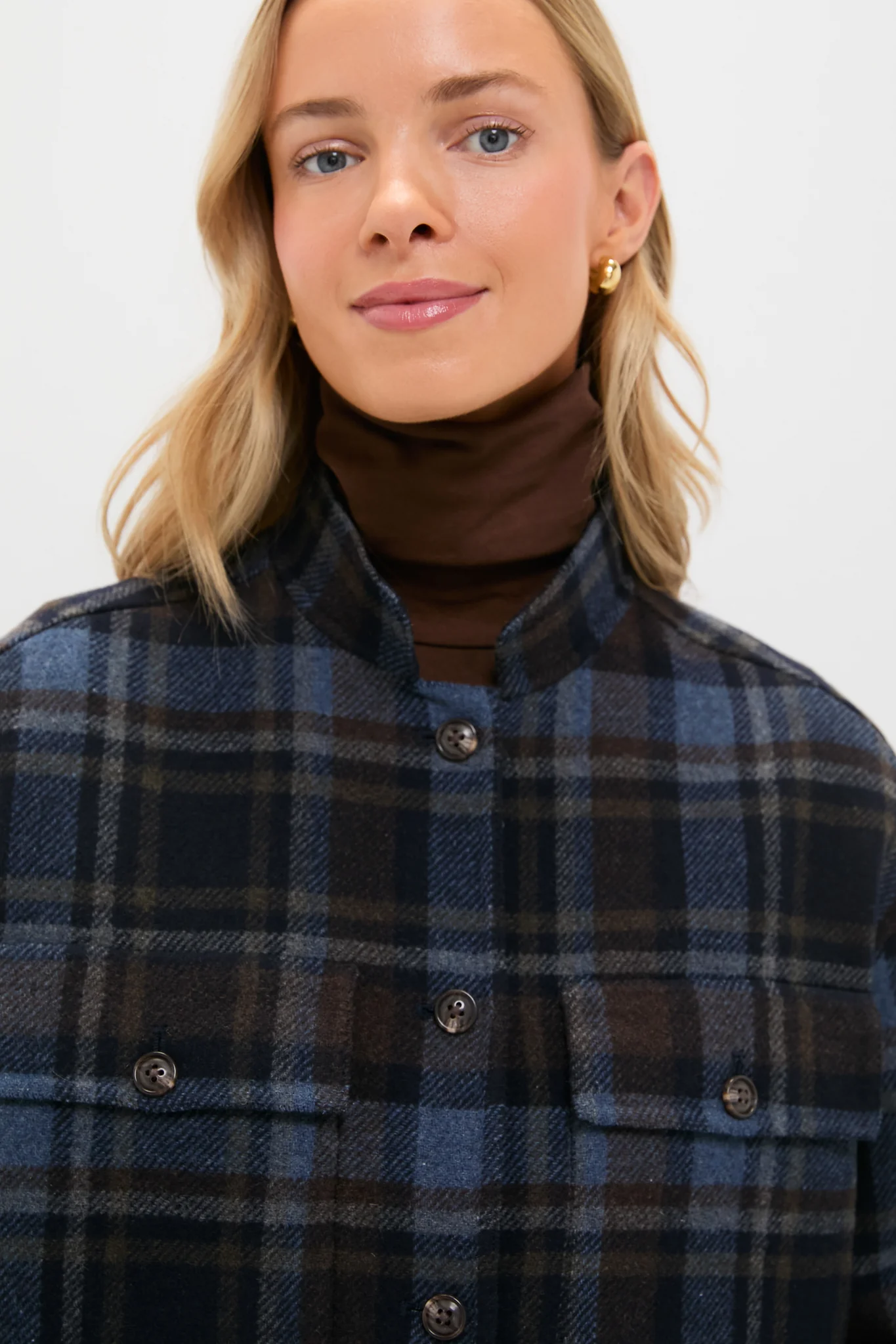 Navy and Plaid Reversible Bonnie Jacket - Image 8