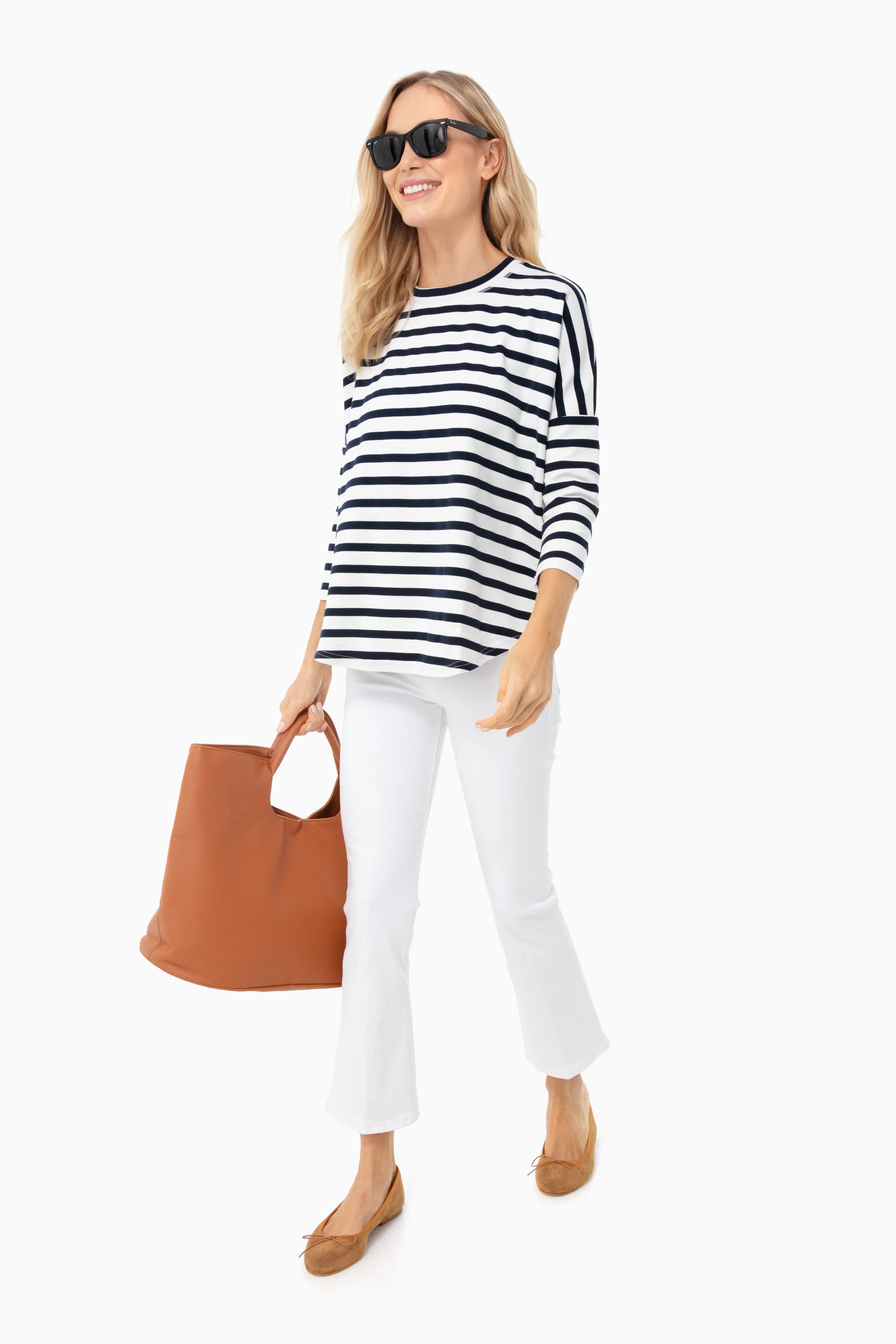 Navy and White Swing Sweatshirt - Image 3
