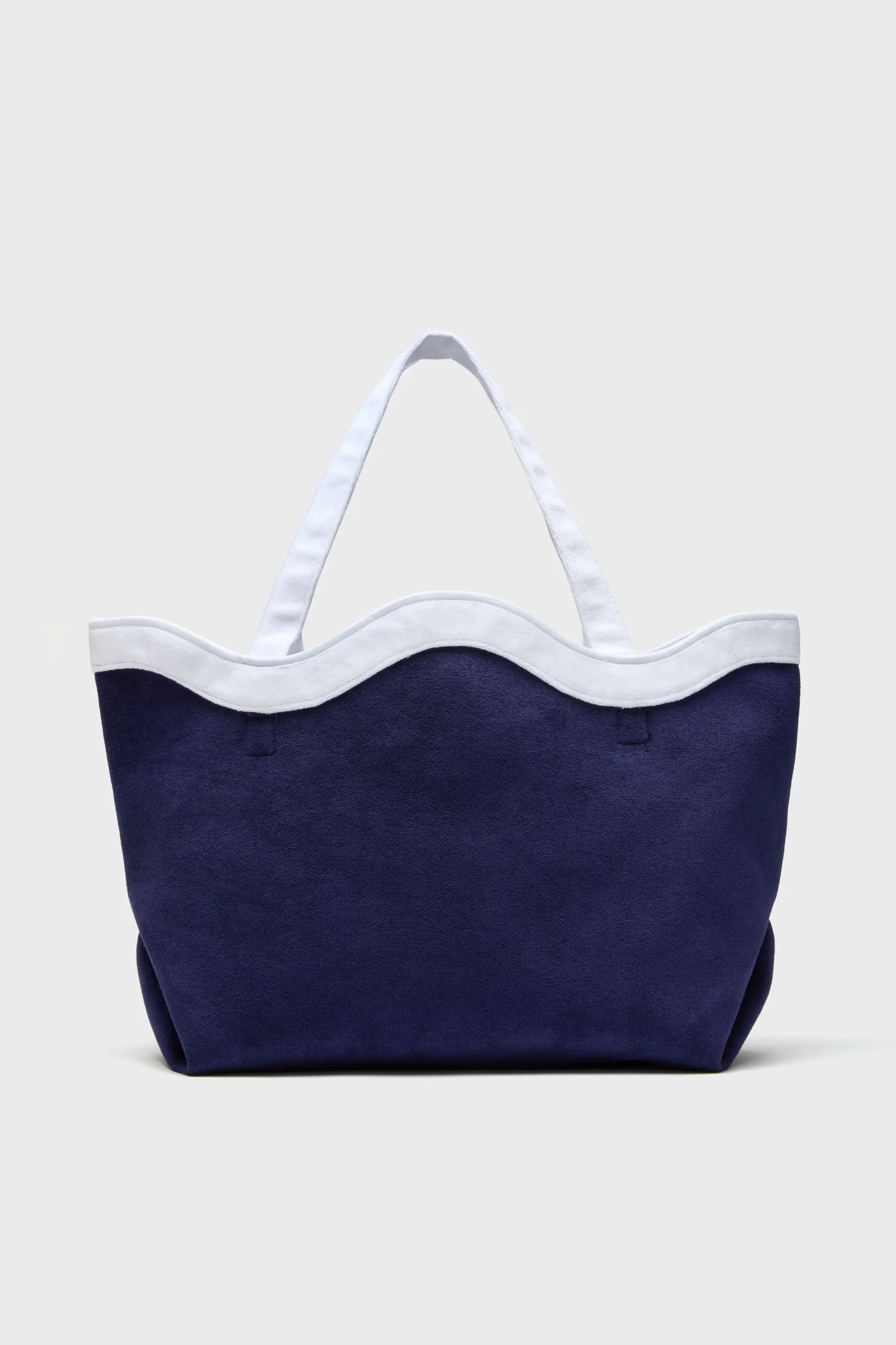 Navy and White Terrycloth August Tote - Image 2