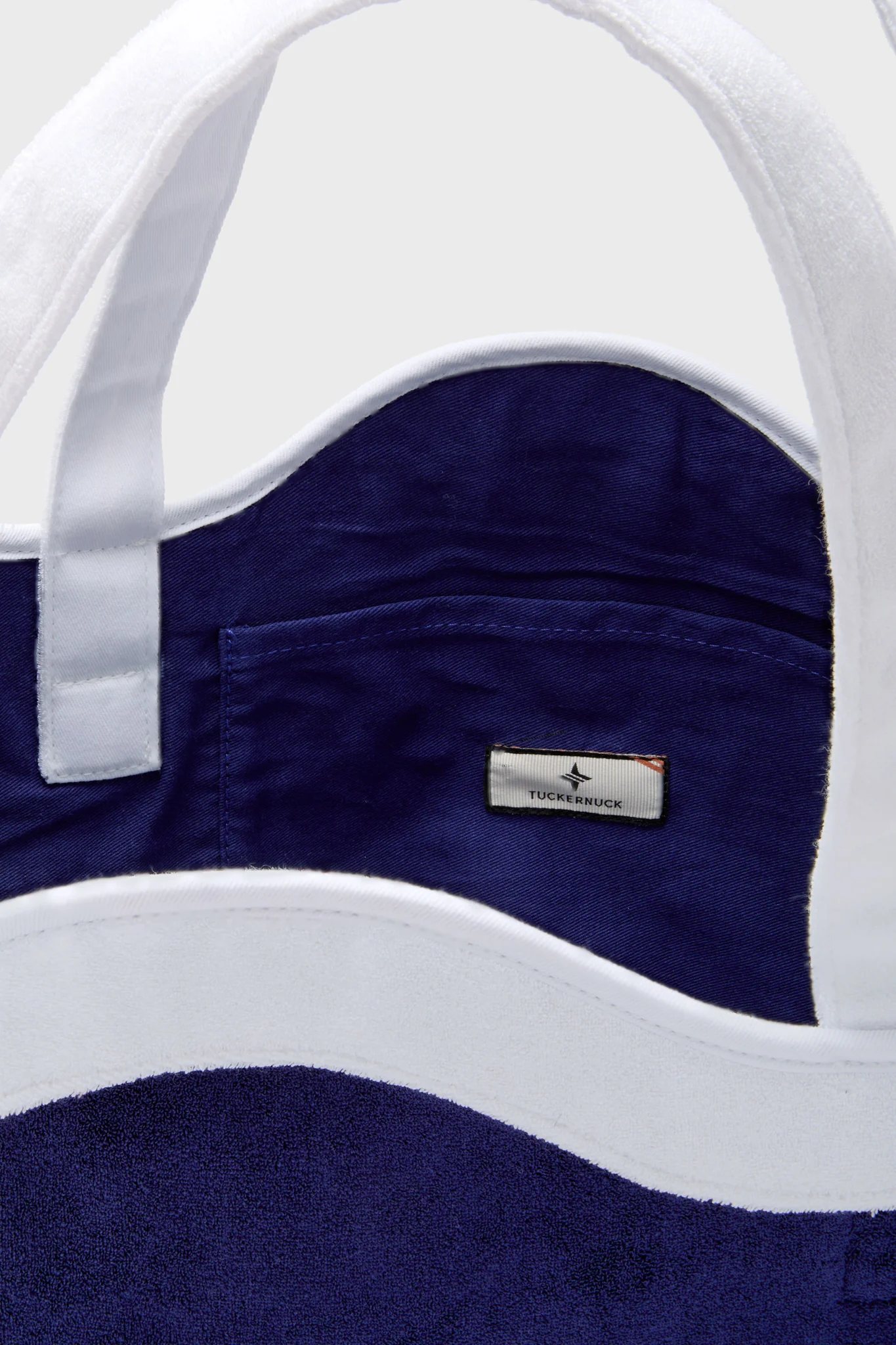 Navy and White Terrycloth August Tote - Image 4