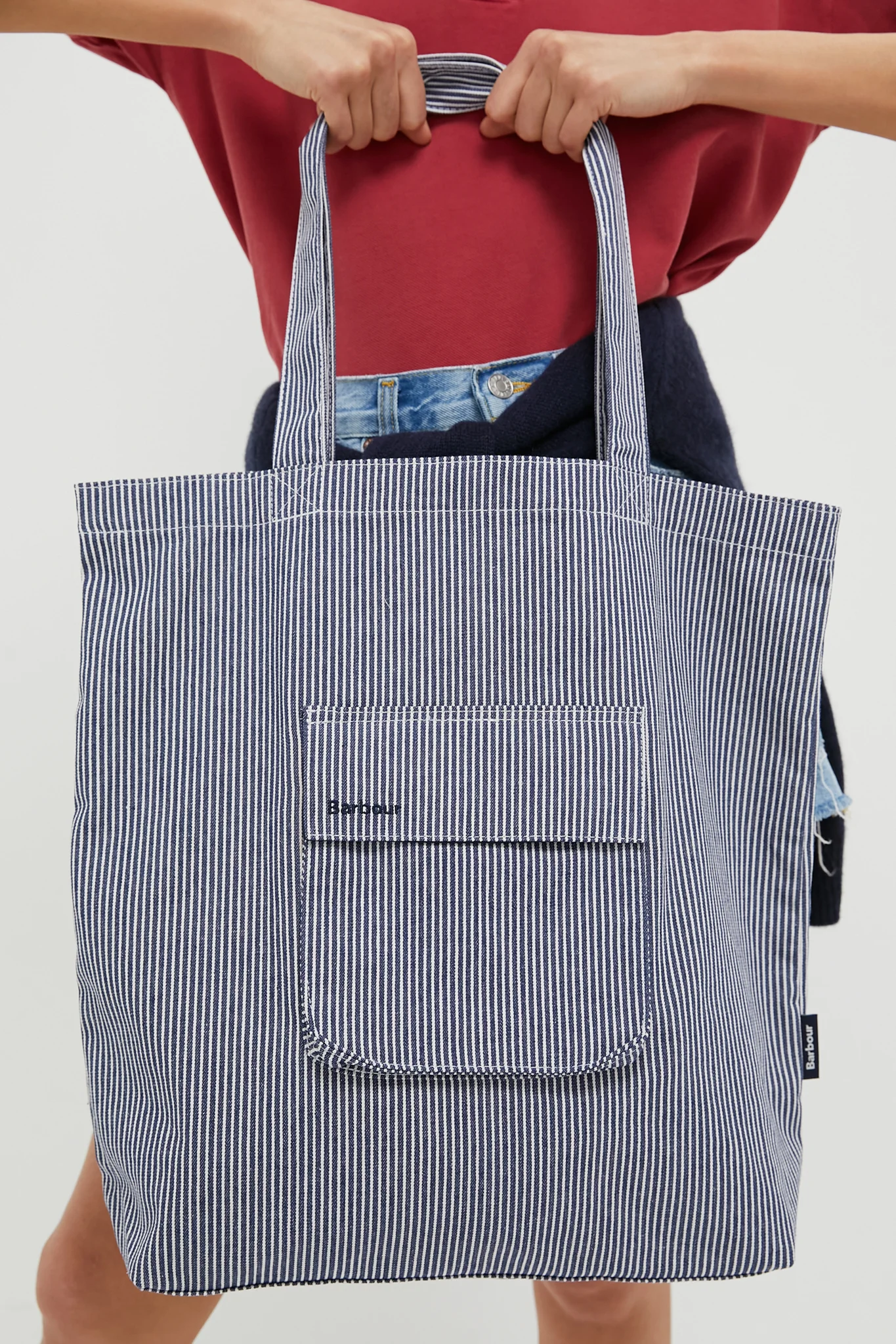 Navy and White Tynedale Tote - Image 6