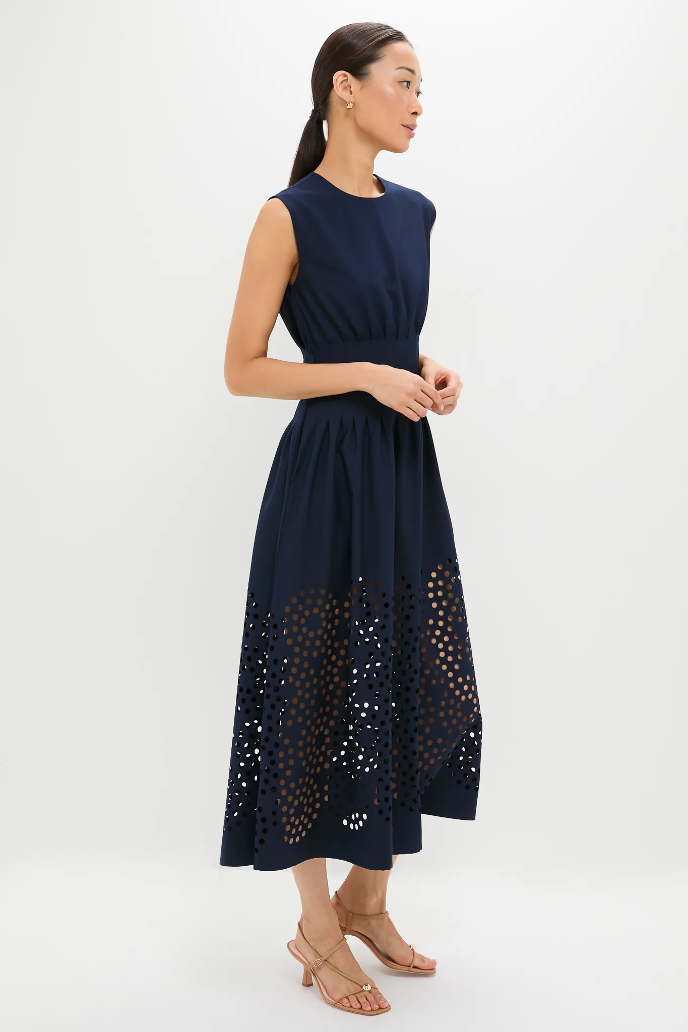 Navy Astrid Midi Dress - Image 3