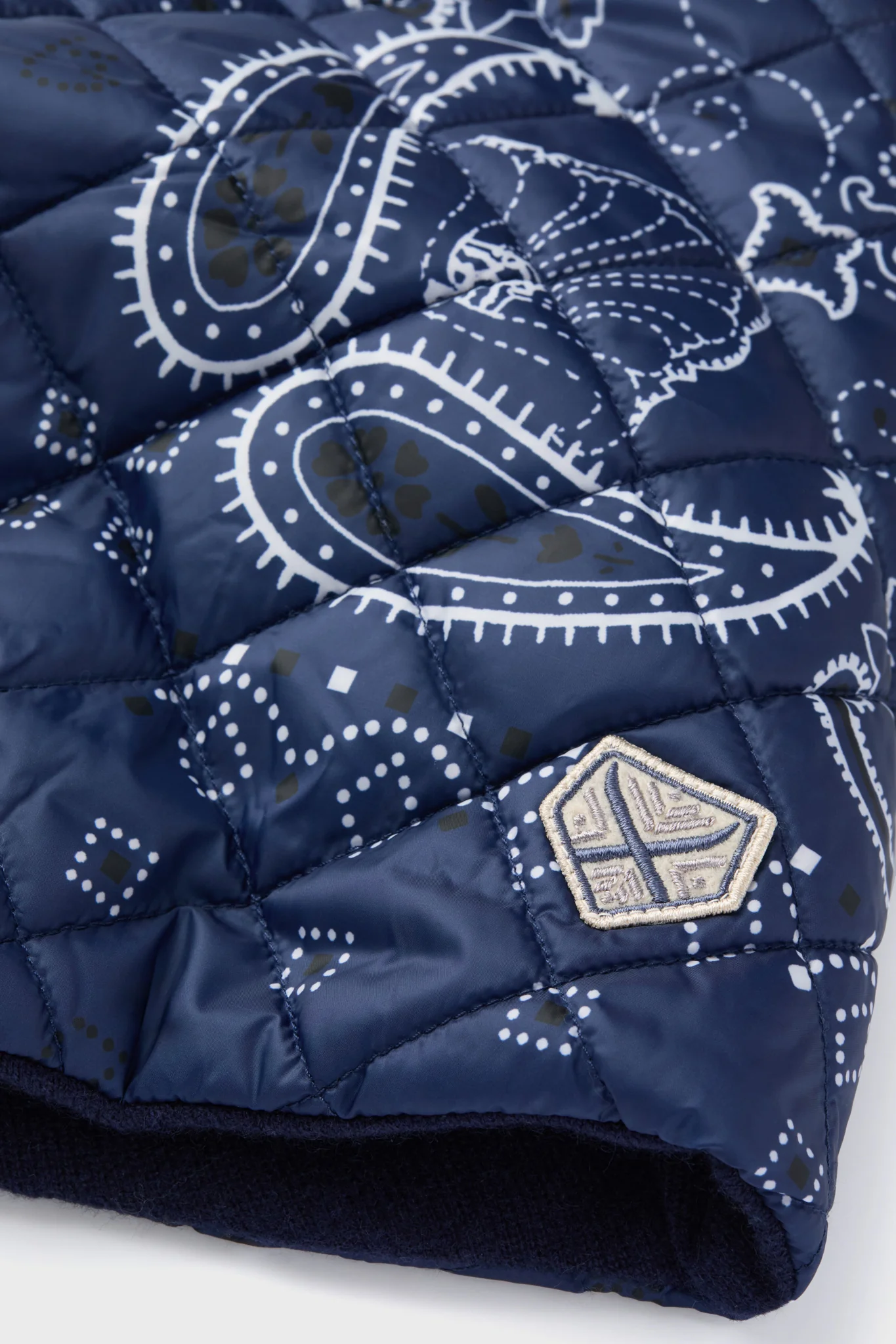 Navy Bandana Cashmere Pullover - Image 3