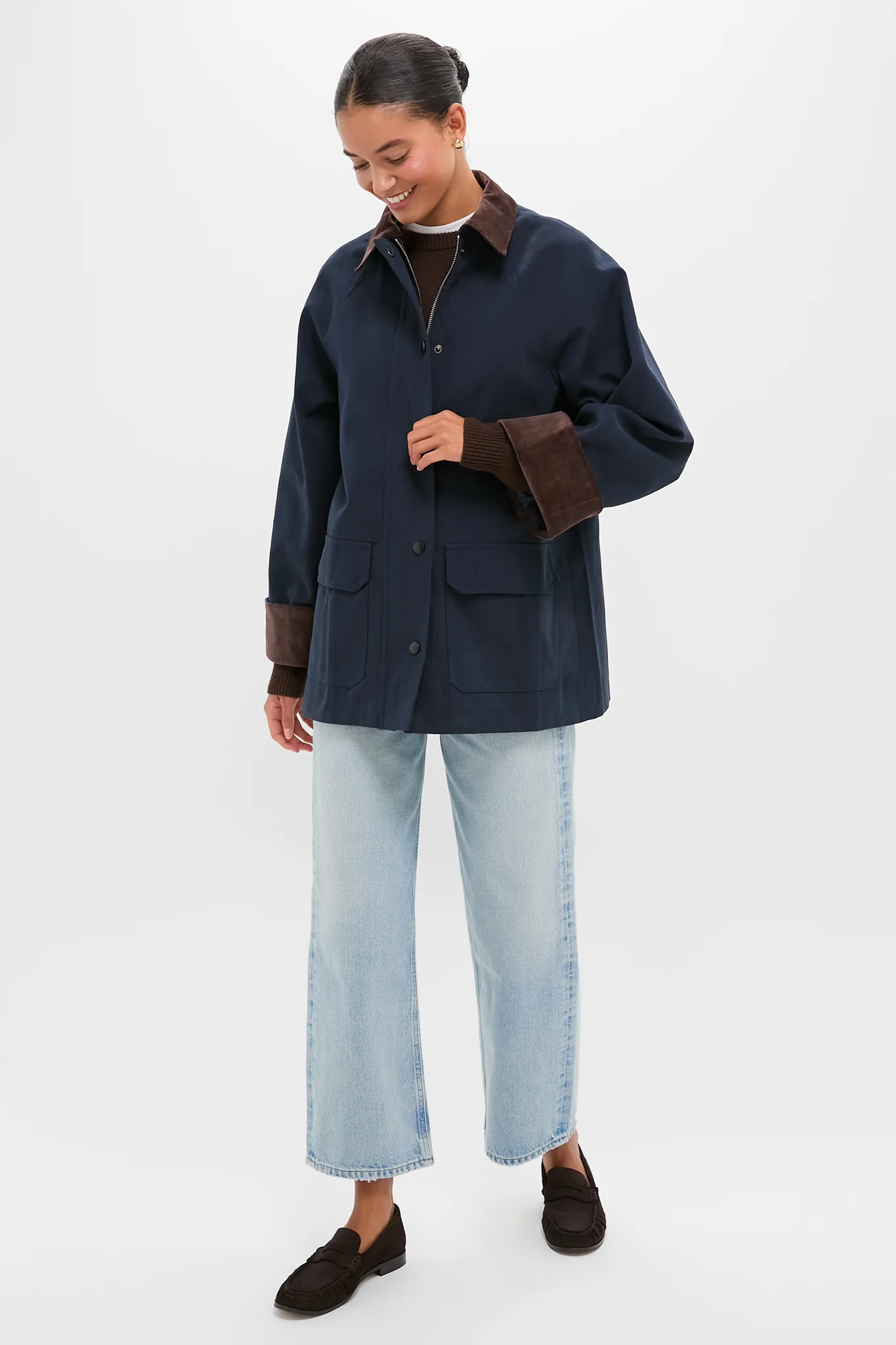 Navy Barn Jacket - Image 6