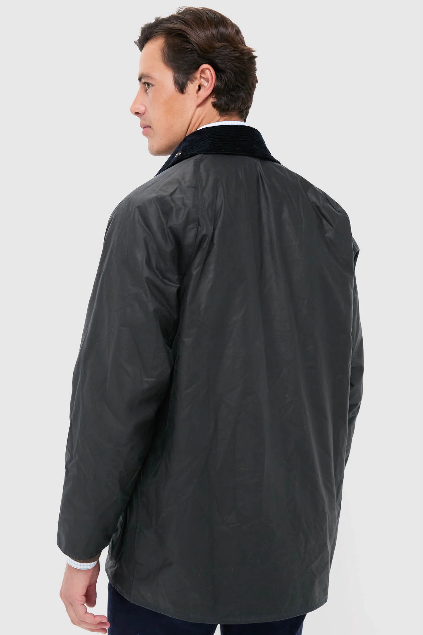 Men's Navy Beaufort Wax Jacket - Image 3