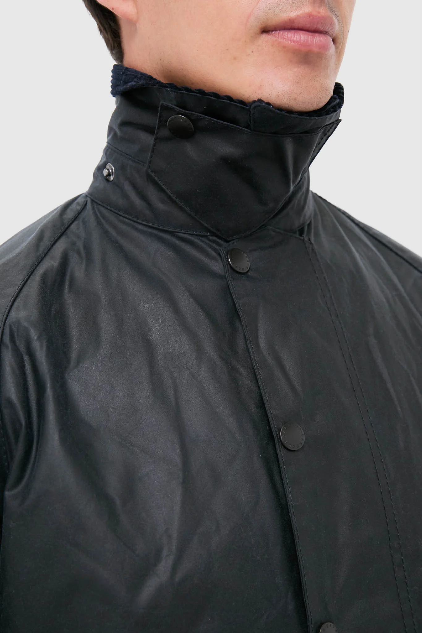 Men's Navy Beaufort Wax Jacket - Image 4